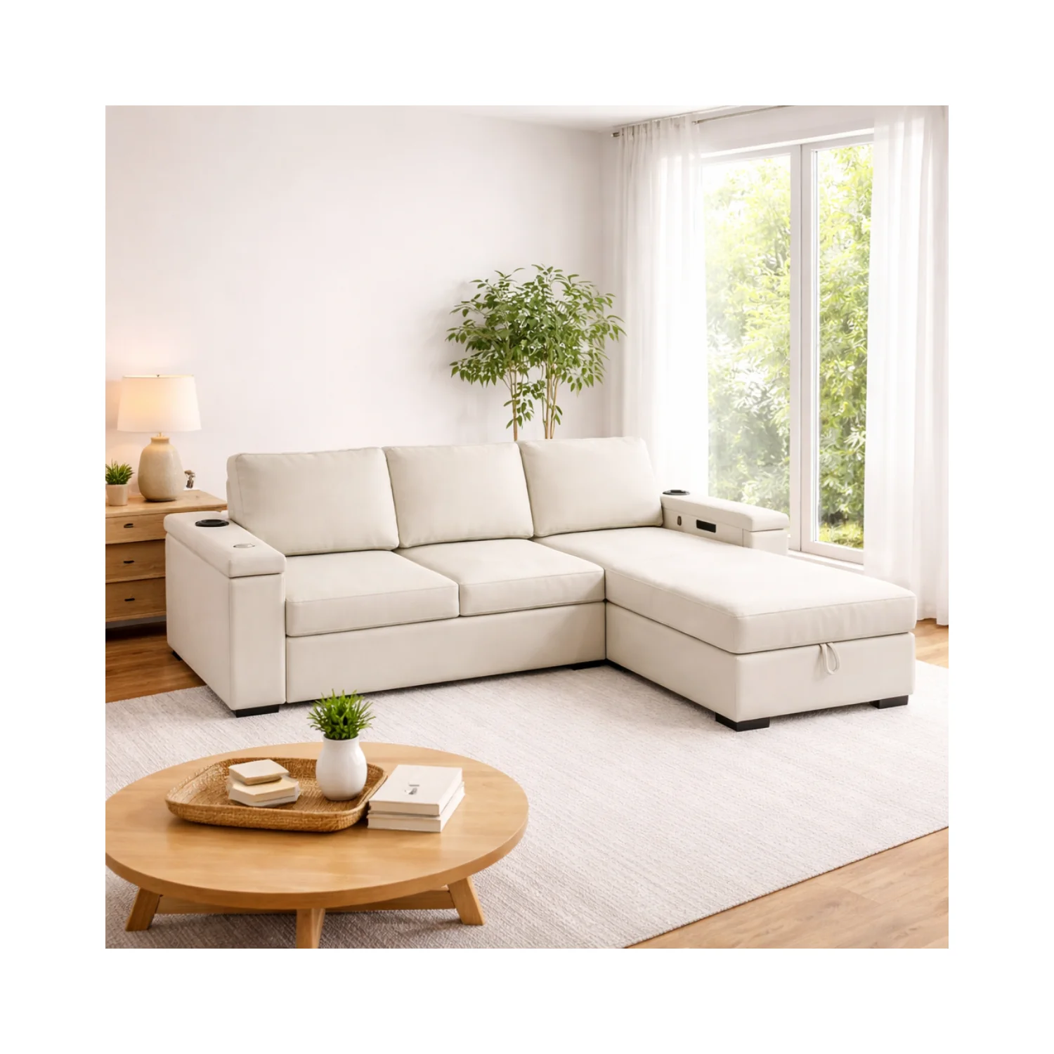 Fenna Reversible Sleeper Sectional with Bluetooth Speaker - Image 2