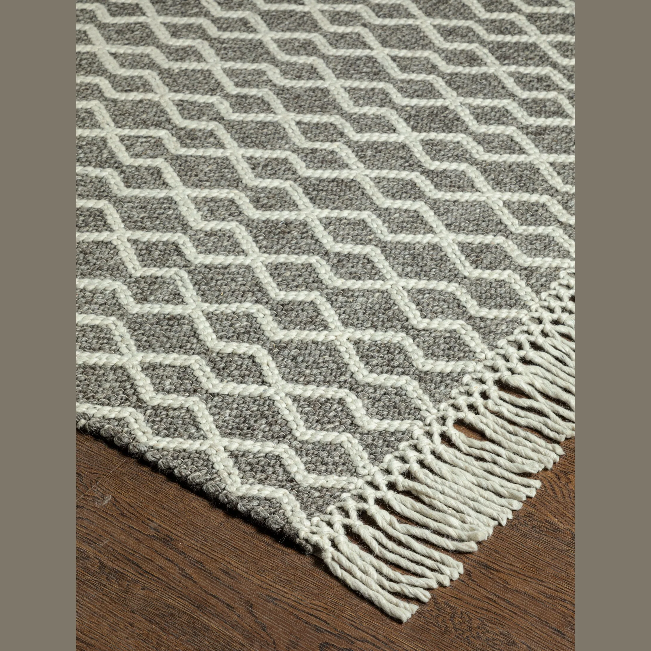 Fintona Hand Woven Rug Cream/Mocha - Image 4