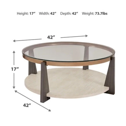 Frazwa Round Cocktail Table - Image 5