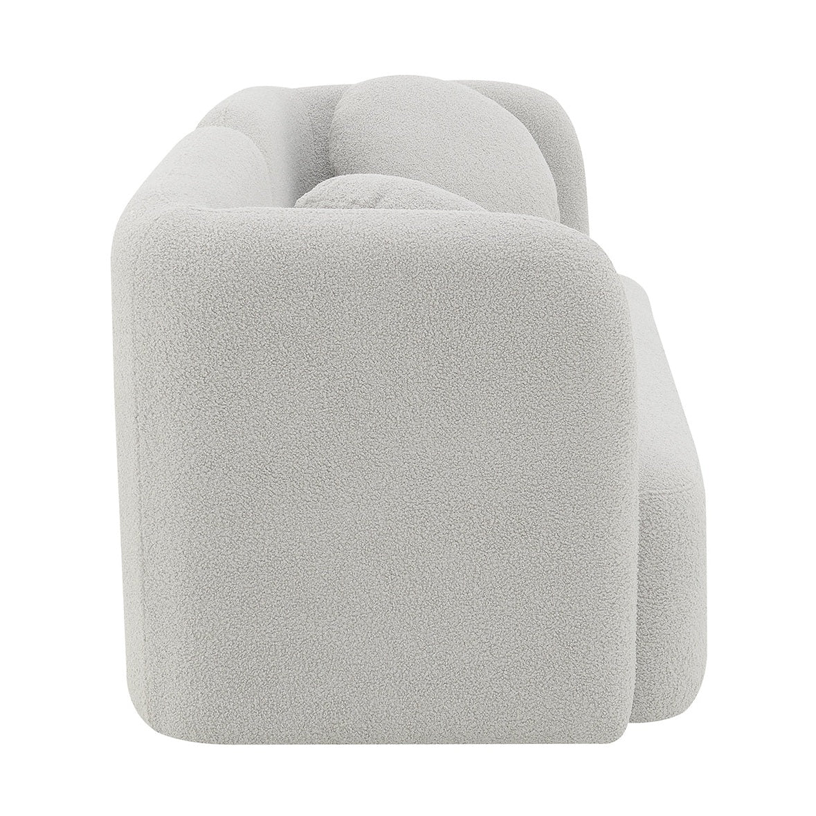 Freya Premium Boucle Fabric Sofa - Teddy Linen - Image 4