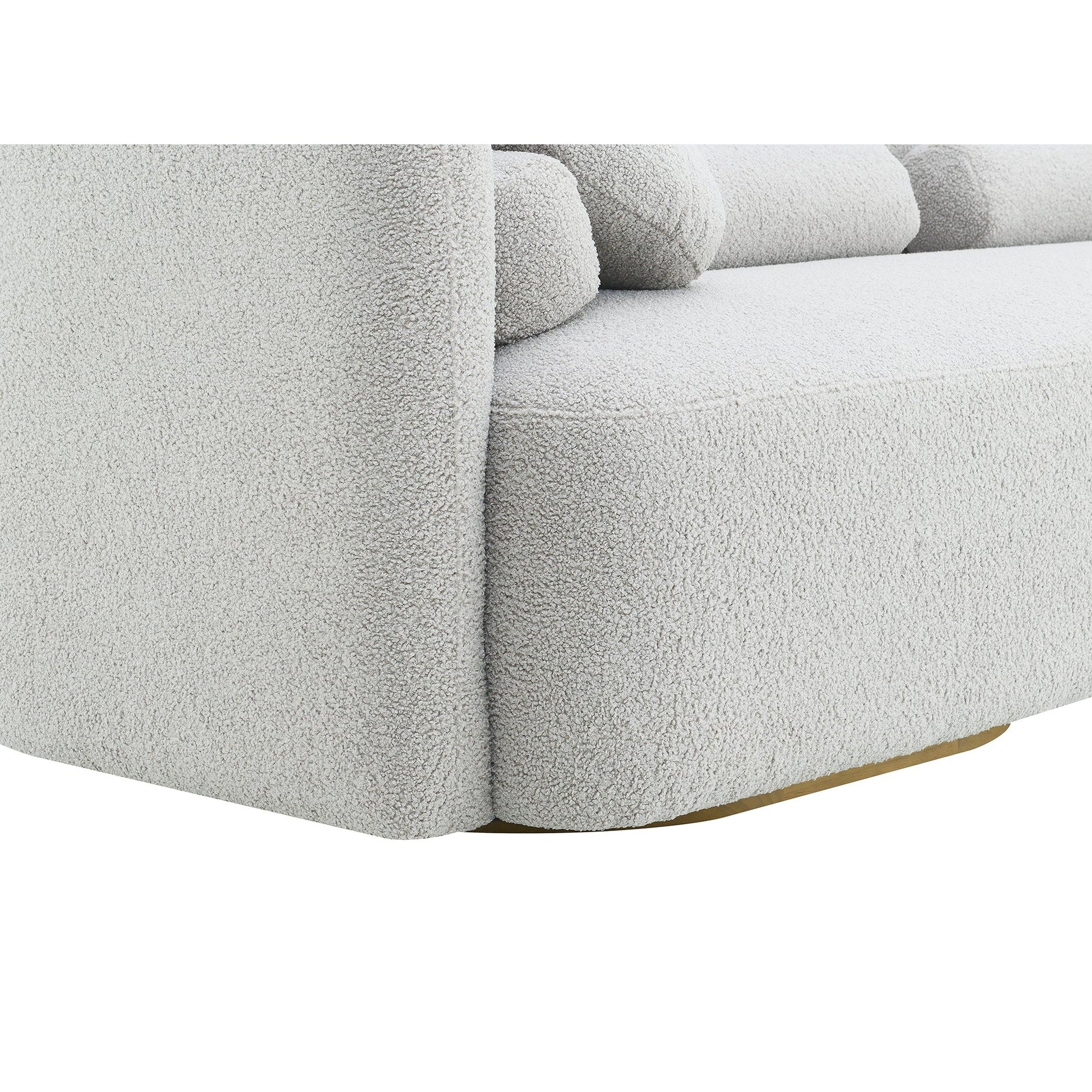 Freya Premium Boucle Fabric Sofa - Teddy Linen - Image 7