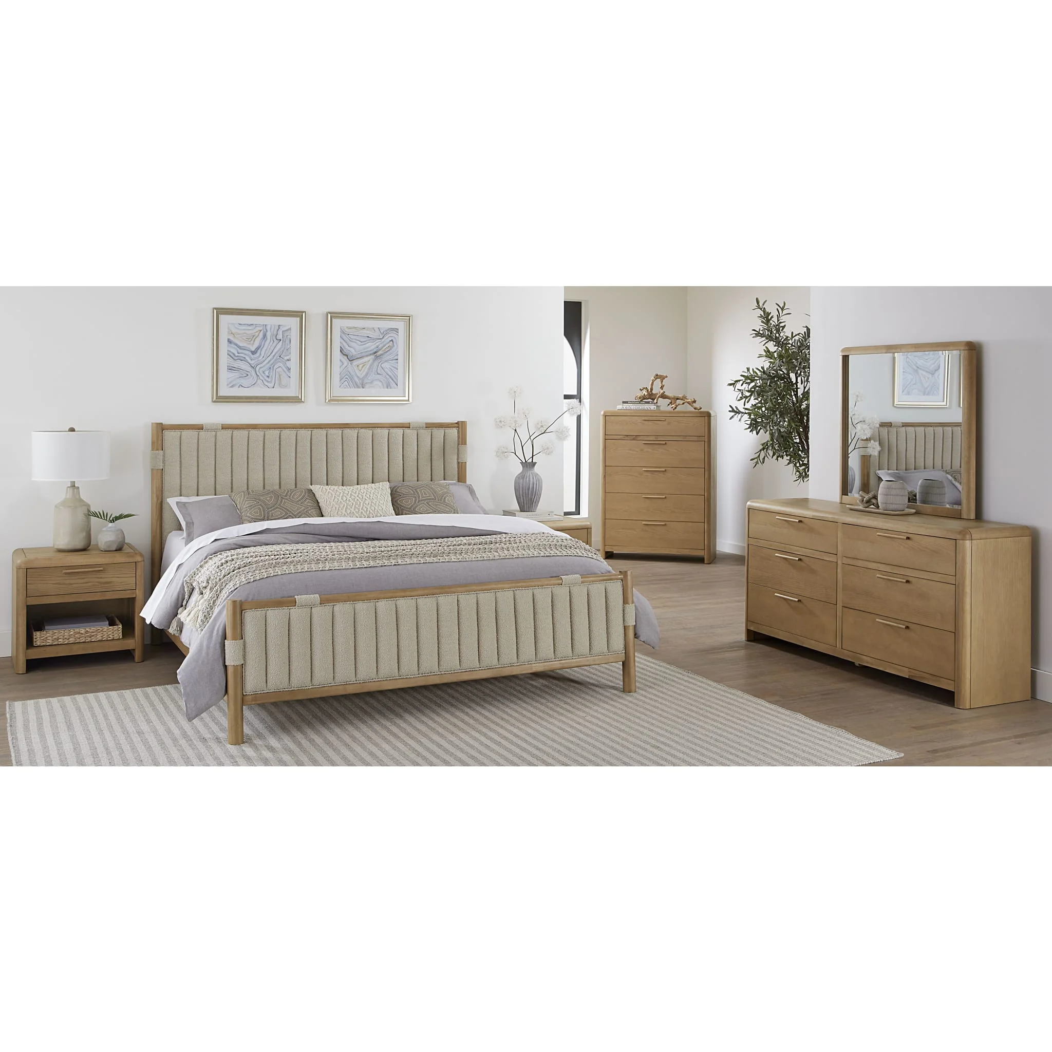 Furano Five Drawer Ash Wood Chest in Ginger - Image 5