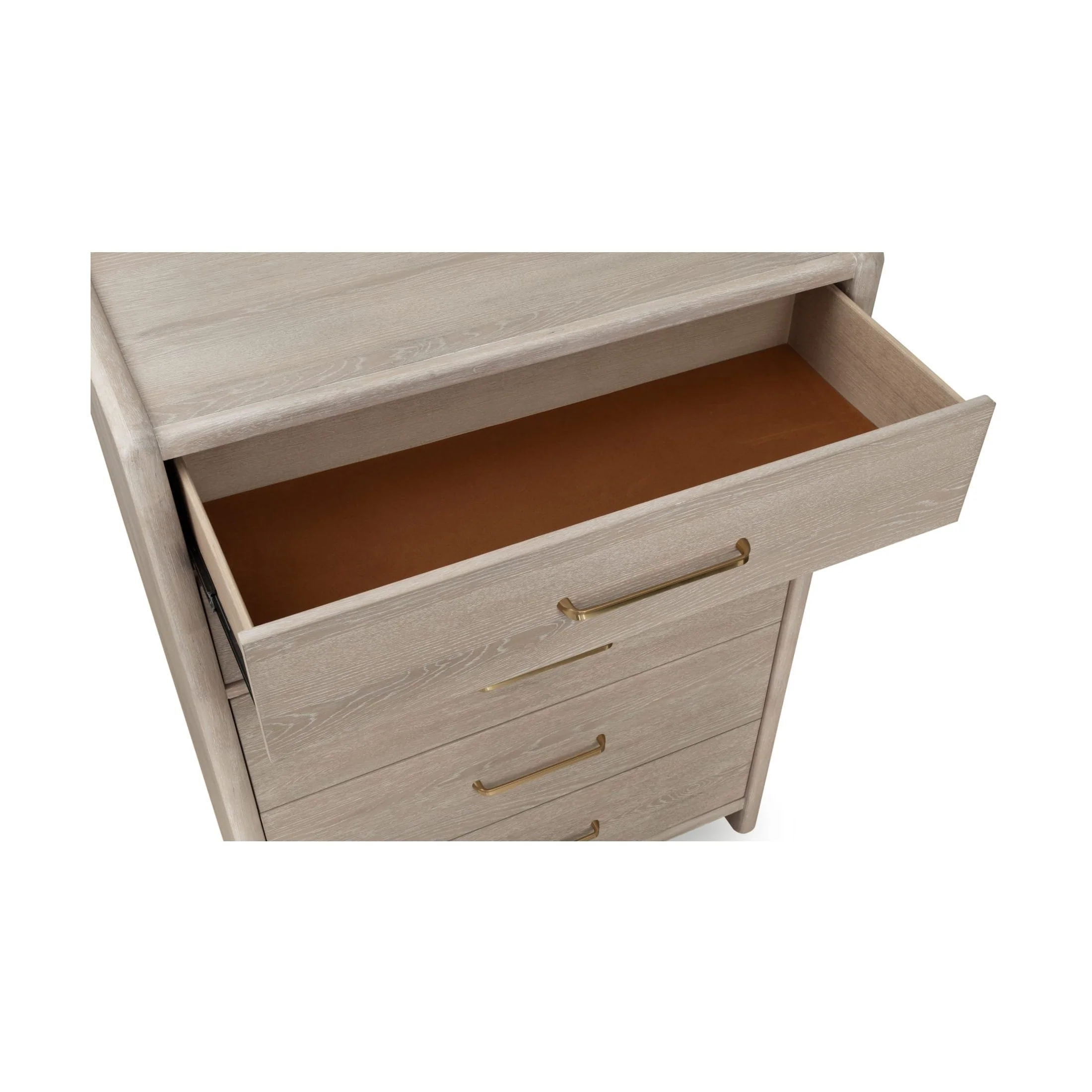 Gardenia Five Drawer Oak Wood Chest in Chai - Image 5