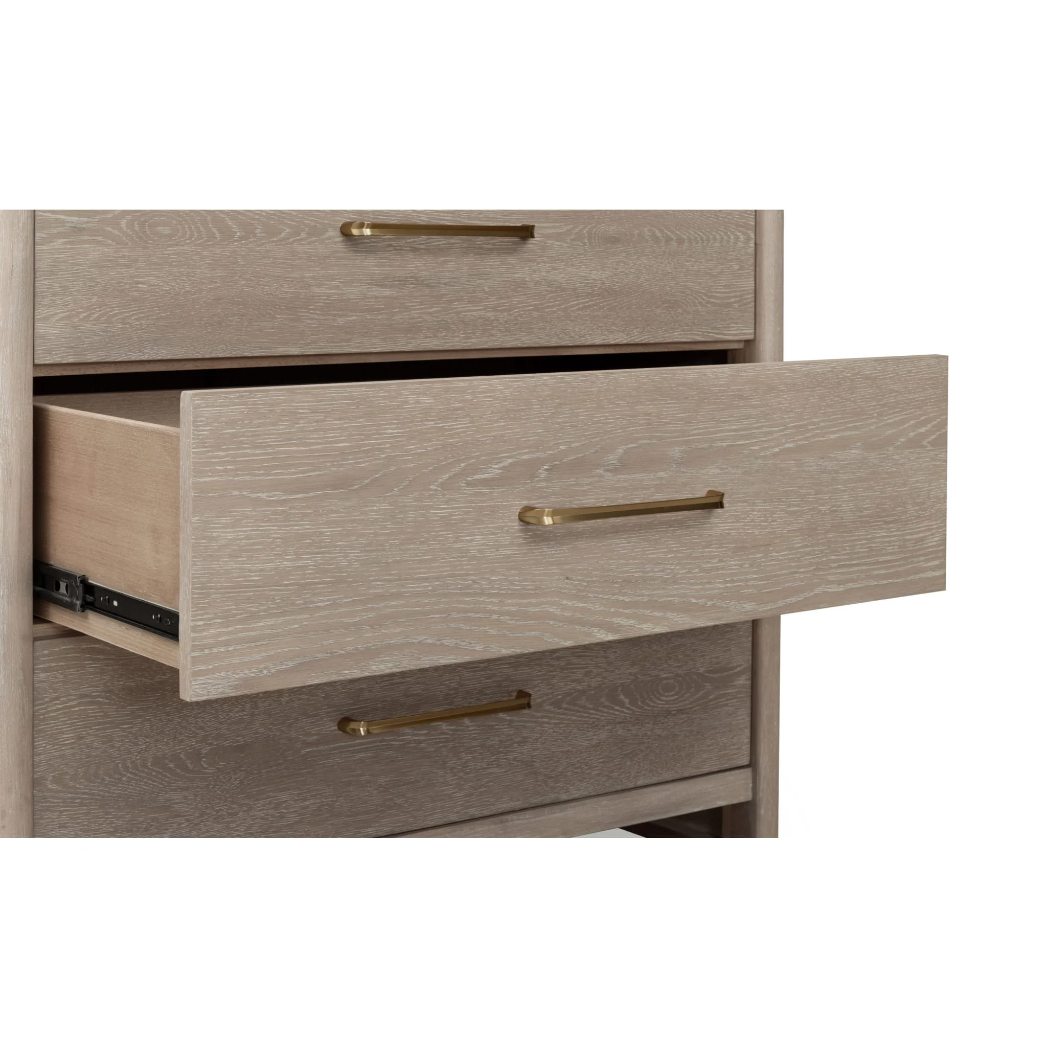 Gardenia Five Drawer Oak Wood Chest in Chai - Image 7