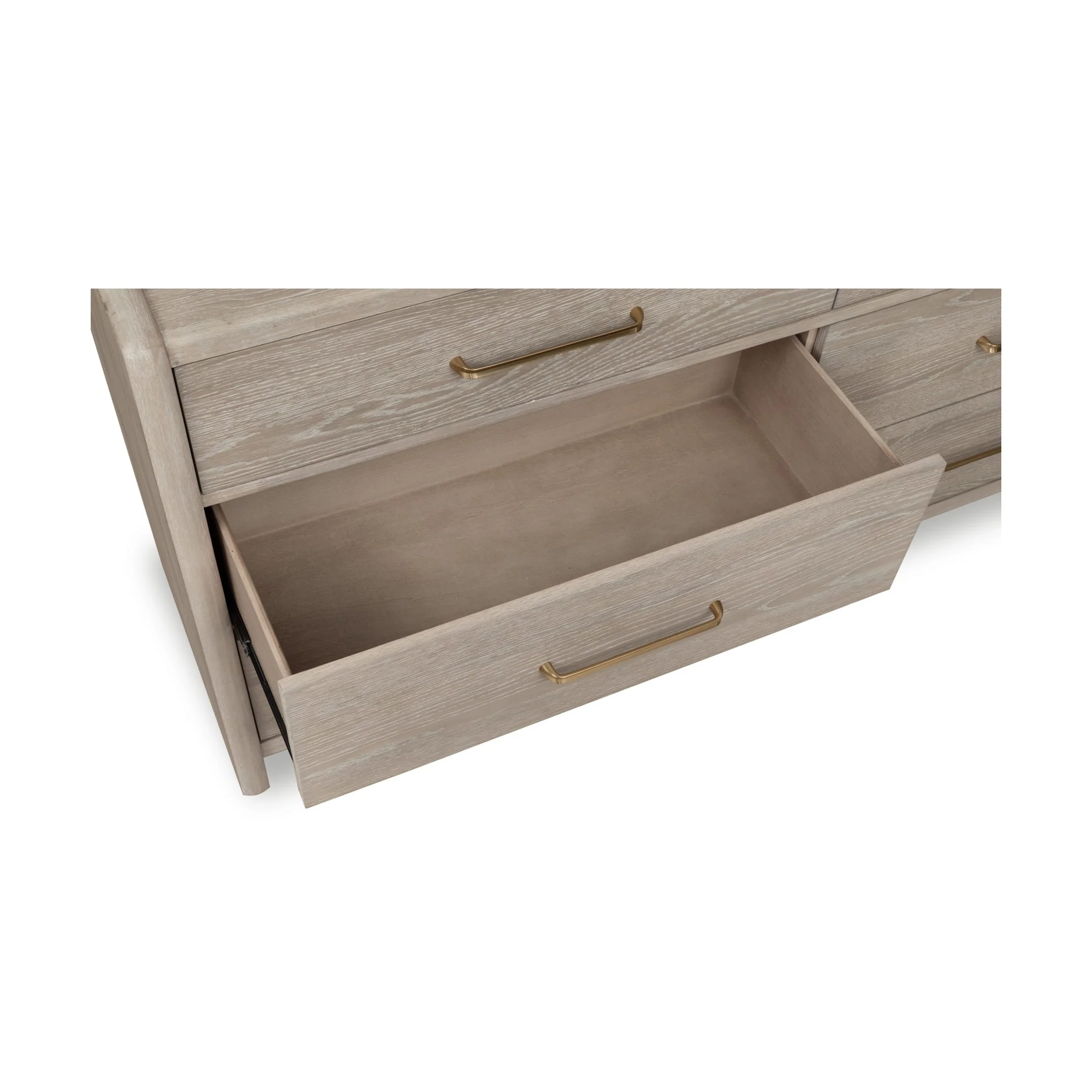 Gardenia Six Drawer Oak Wood Dresser in Chai - Image 4