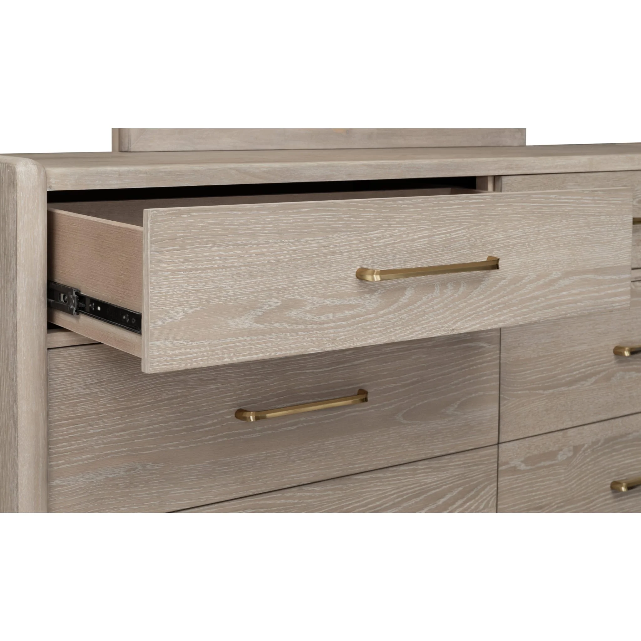 Gardenia Six Drawer Oak Wood Dresser in Chai - Image 6