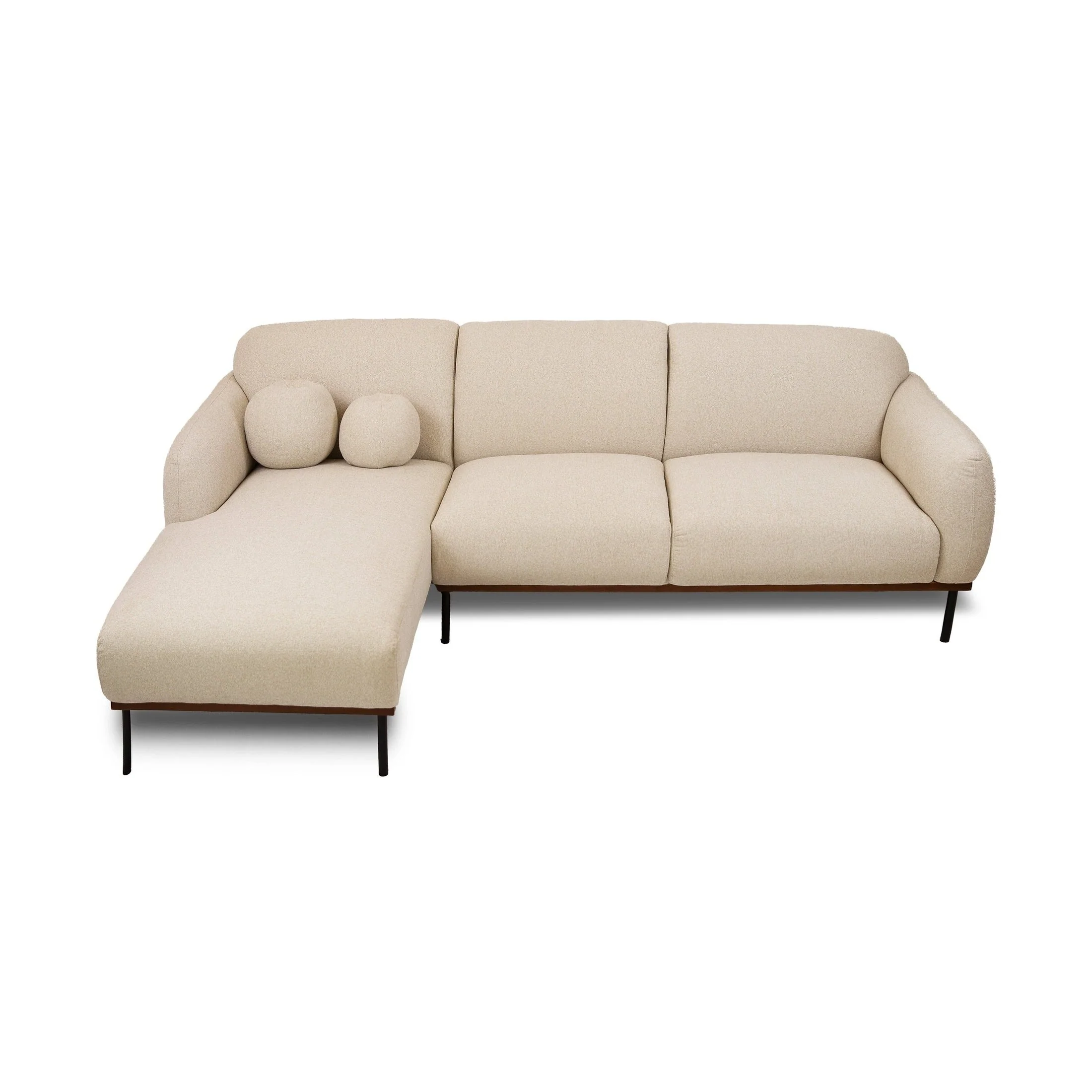 Genea Sectional with Premium Believe Fabric - Beige - Image 15