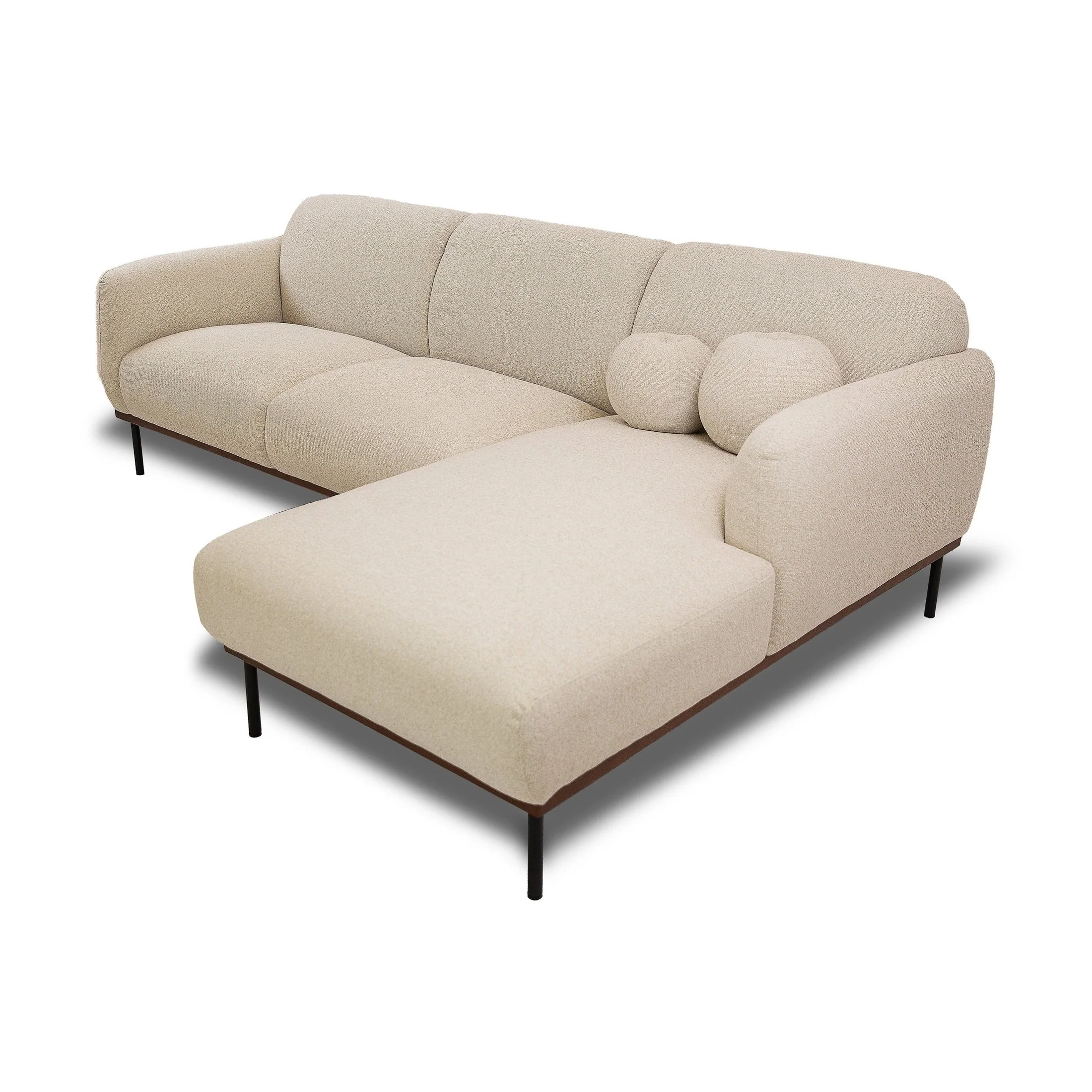 Genea Sectional with Premium Believe Fabric - Beige - Image 8