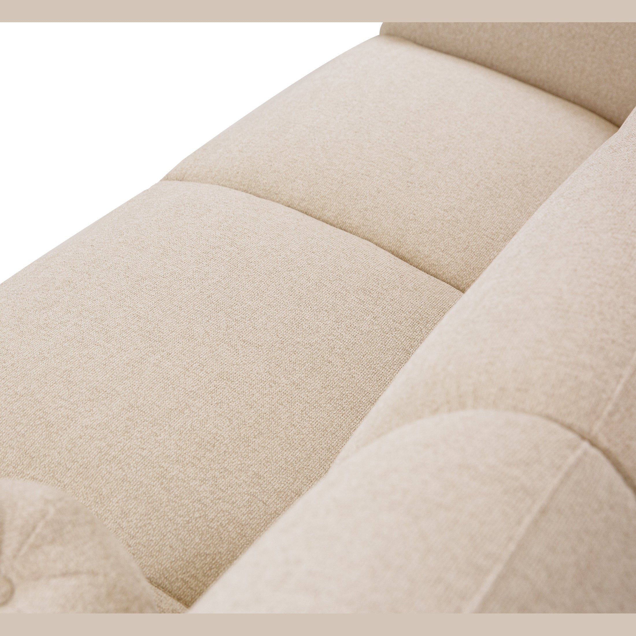 Genea Sofa with Premium Believe Fabric - Beige - Image 8