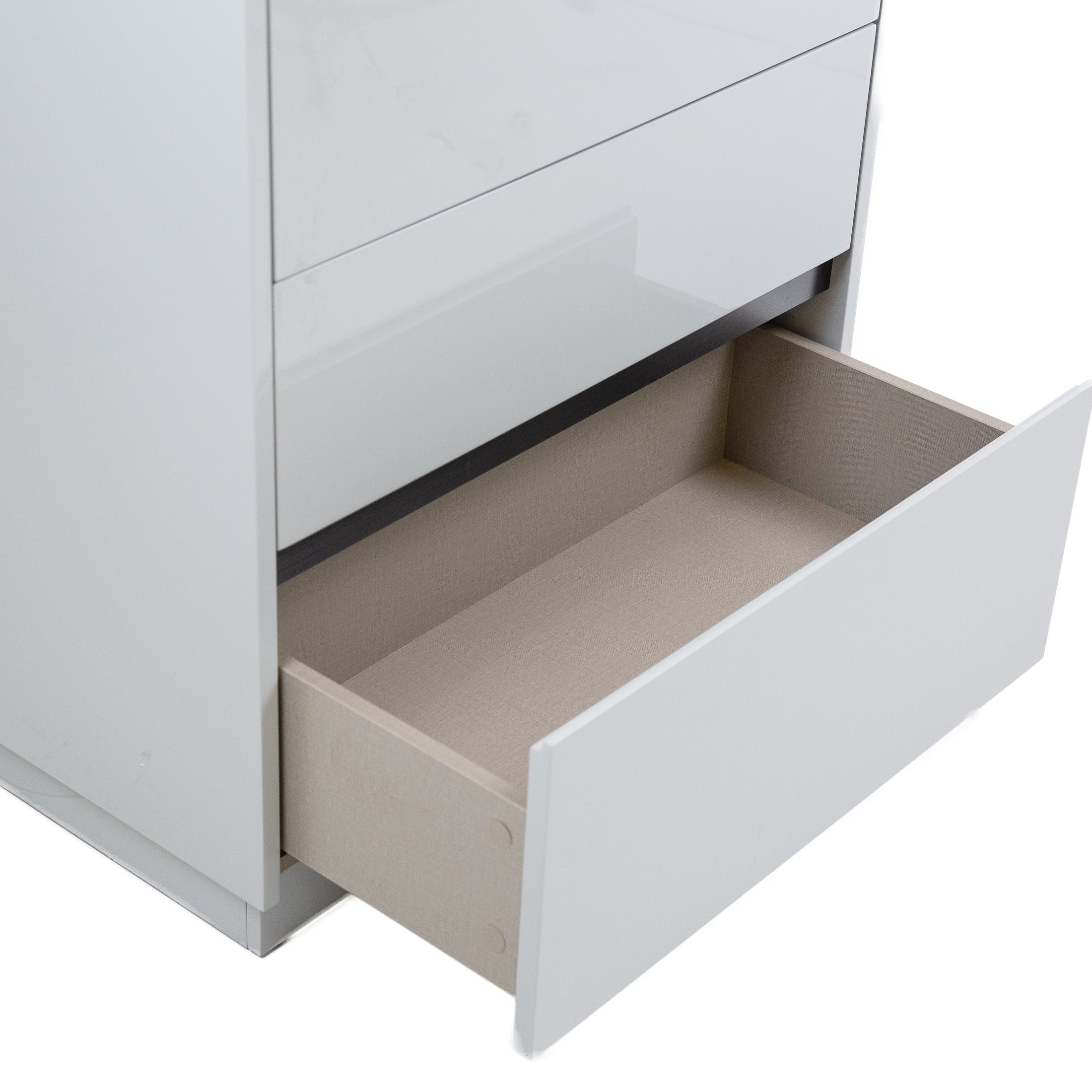 Gilly Grey Glossy Finish Bedroom Chest - Image 11