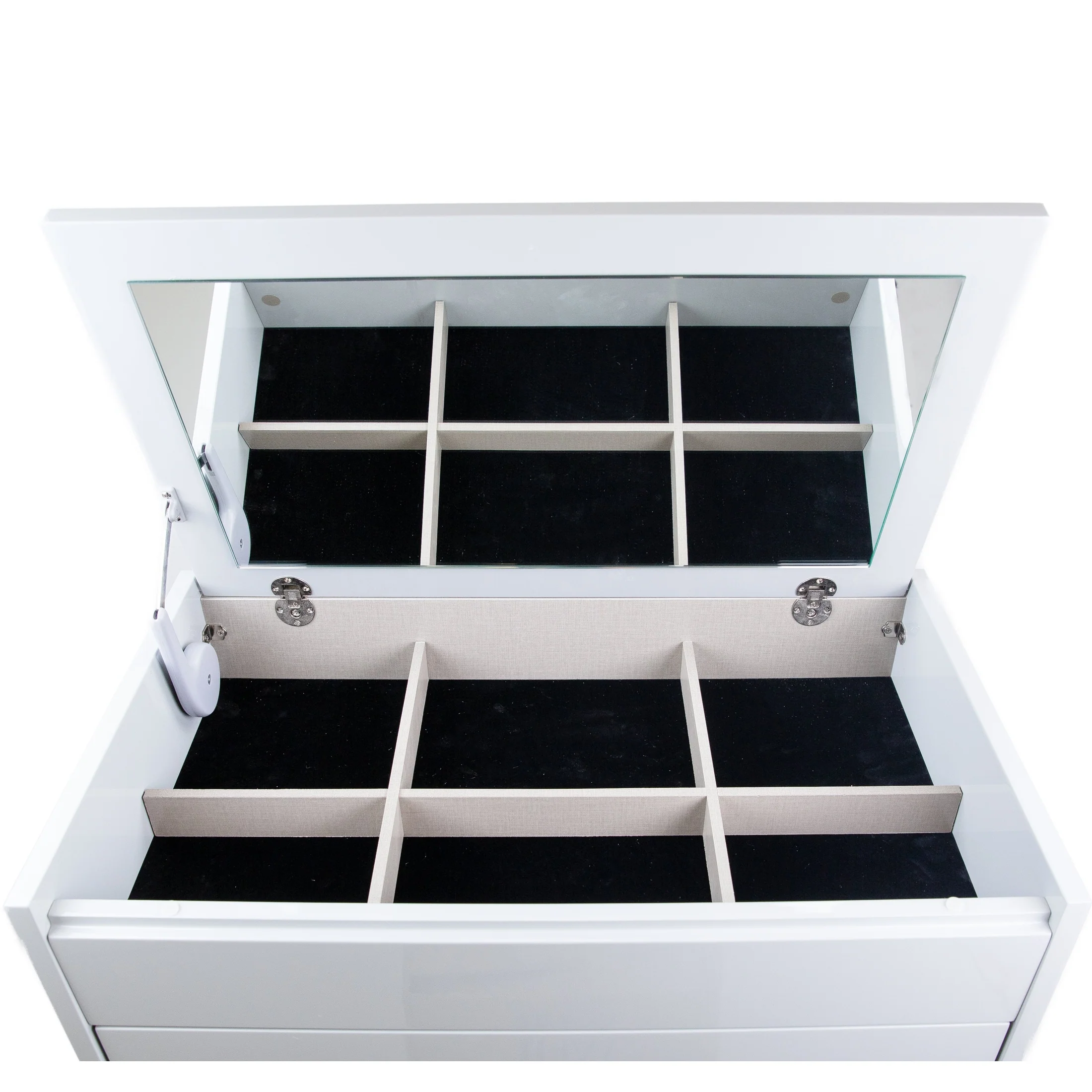 Gilly Grey Glossy Finish Bedroom Chest - Image 3