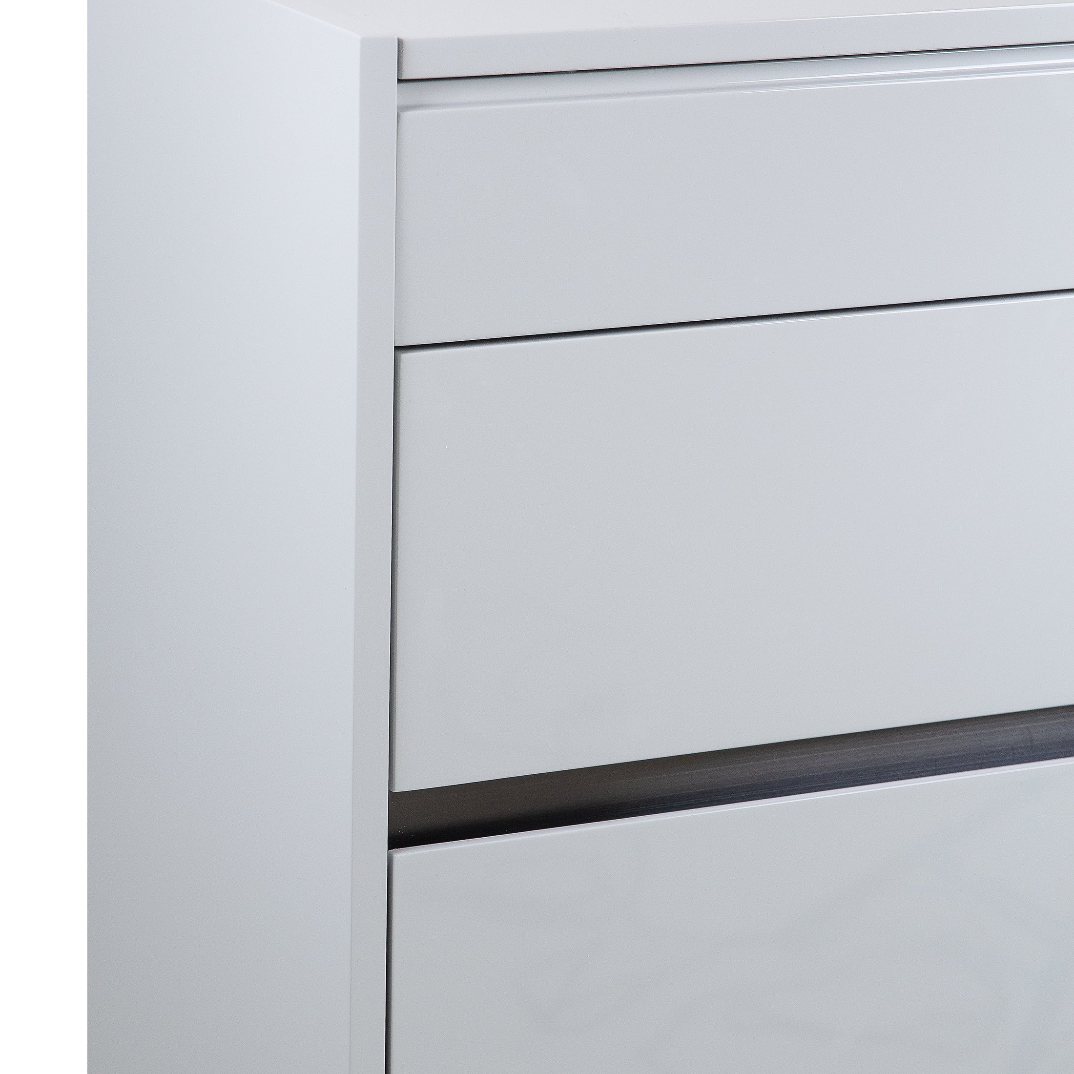 Gilly Grey Glossy Finish Bedroom Chest - Image 5