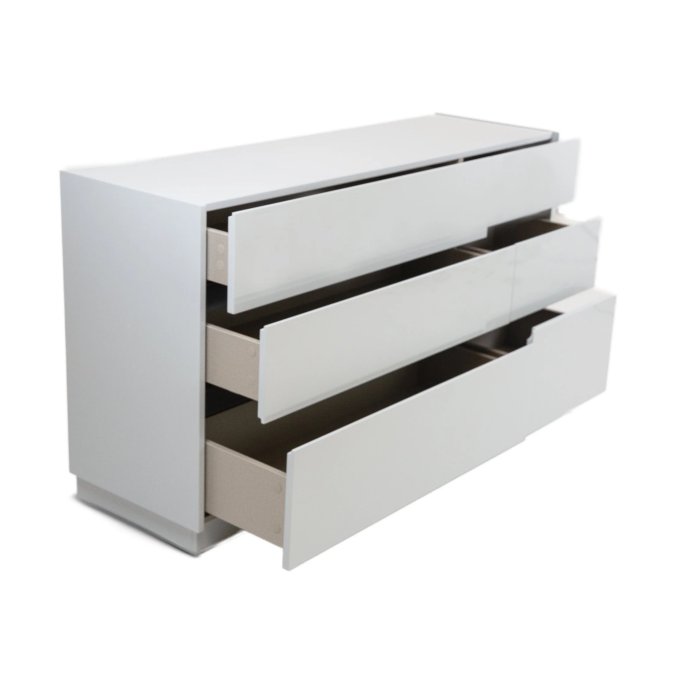 Gilly Grey Glossy Finish Bedroom Dresser - Image 3