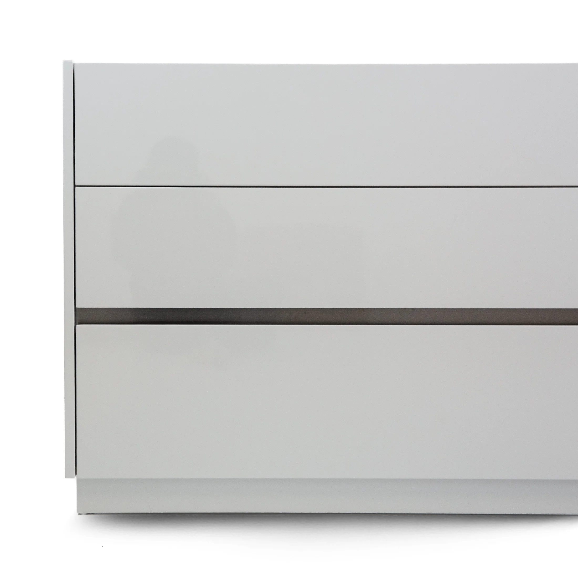 Gilly Grey Glossy Finish Bedroom Dresser - Image 4