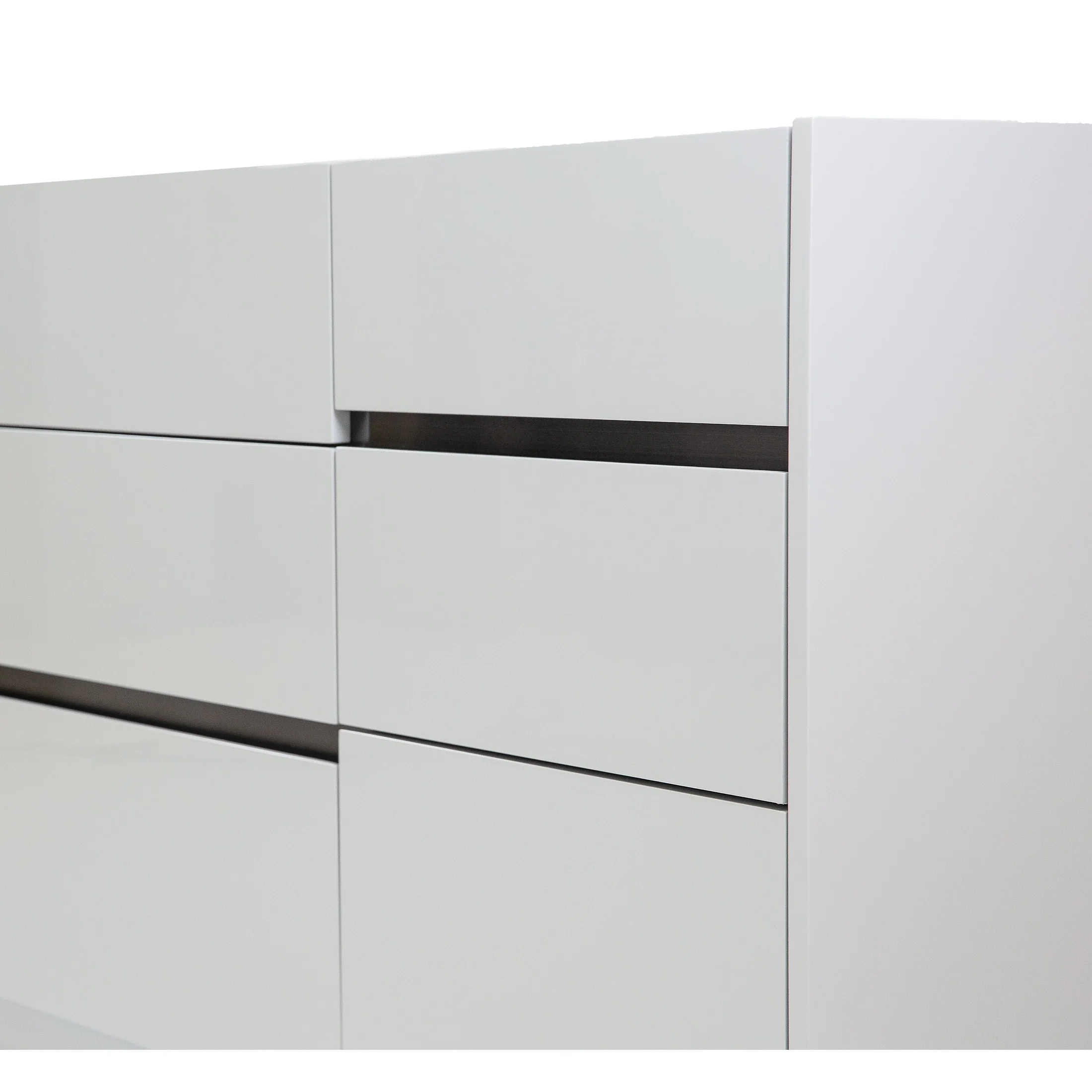 Gilly Grey Glossy Finish Bedroom Dresser - Image 5
