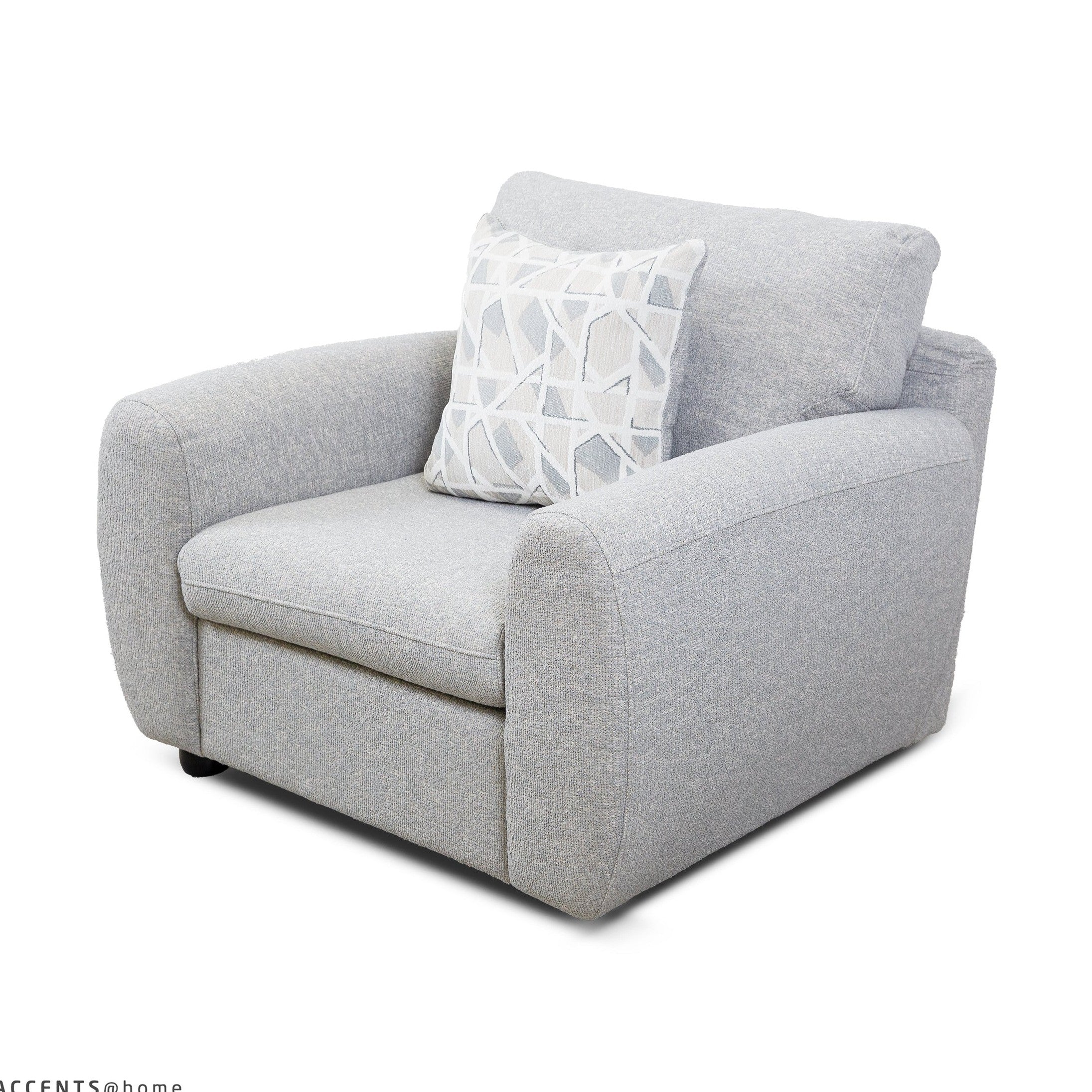 Gino Accent Chair with 2 Toss Pillows - Image 3