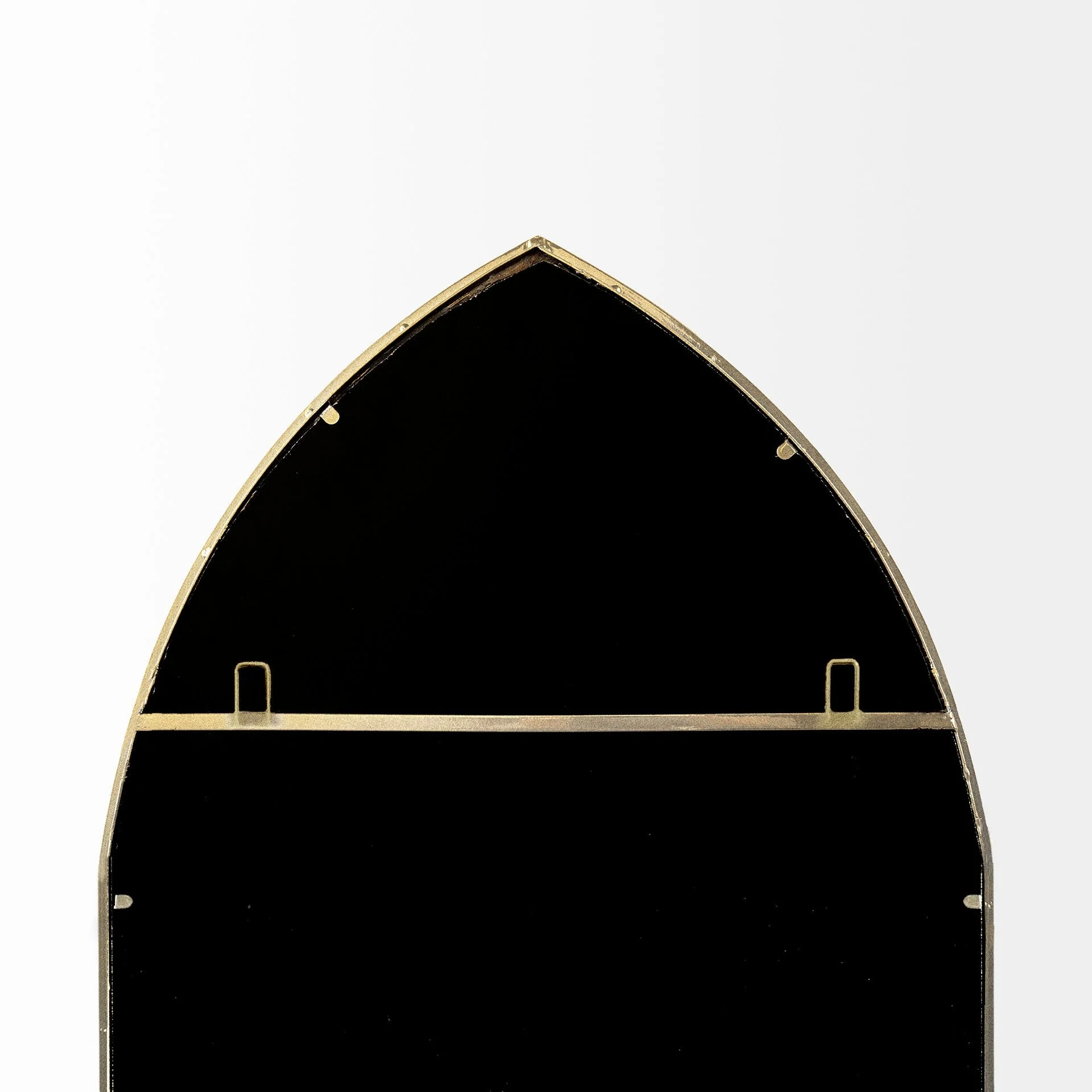 Giovanna Gold Metal Frame Pointed Arch Vanity Mirror - Image 6