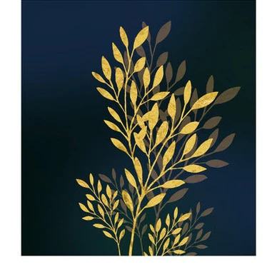 Golden Foliage Set of 3 Alloy Matt - Golden Frame Wall Art - Image 5