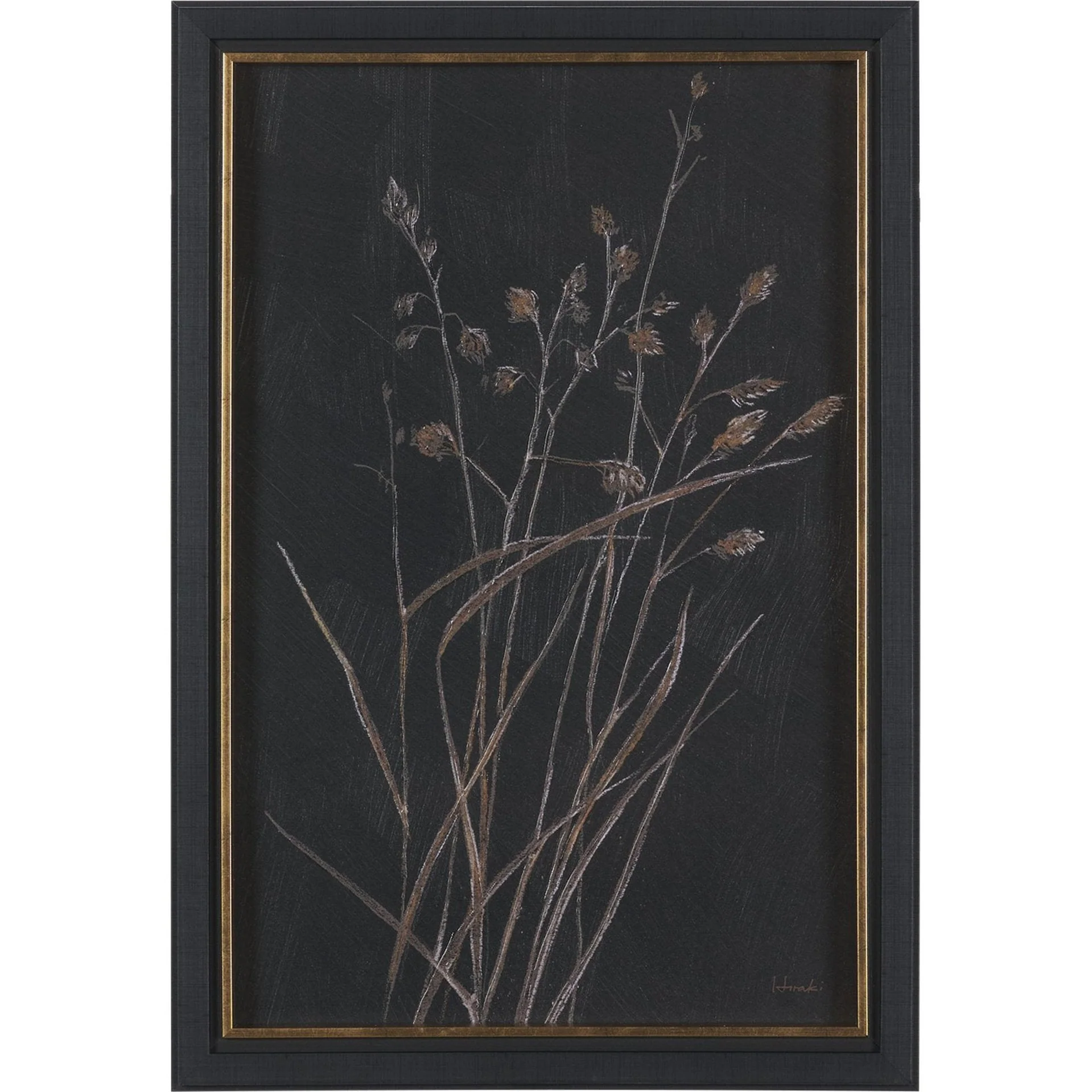 Golden Grasses Textured Framed Artwork Matted - Image 4