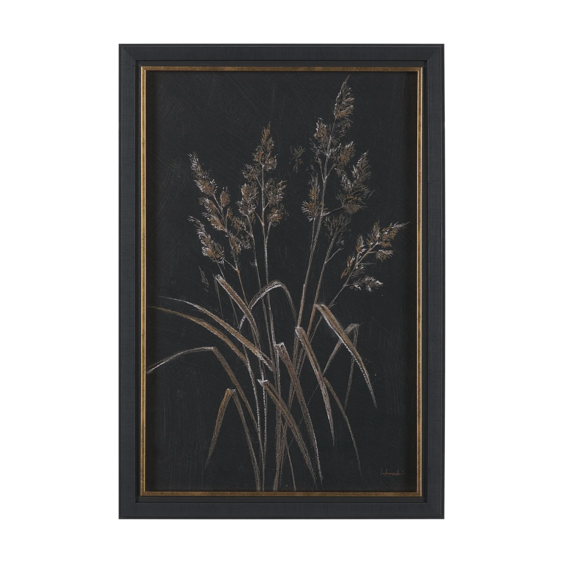 Golden Grasses Textured Framed Artwork Matted - Image 6