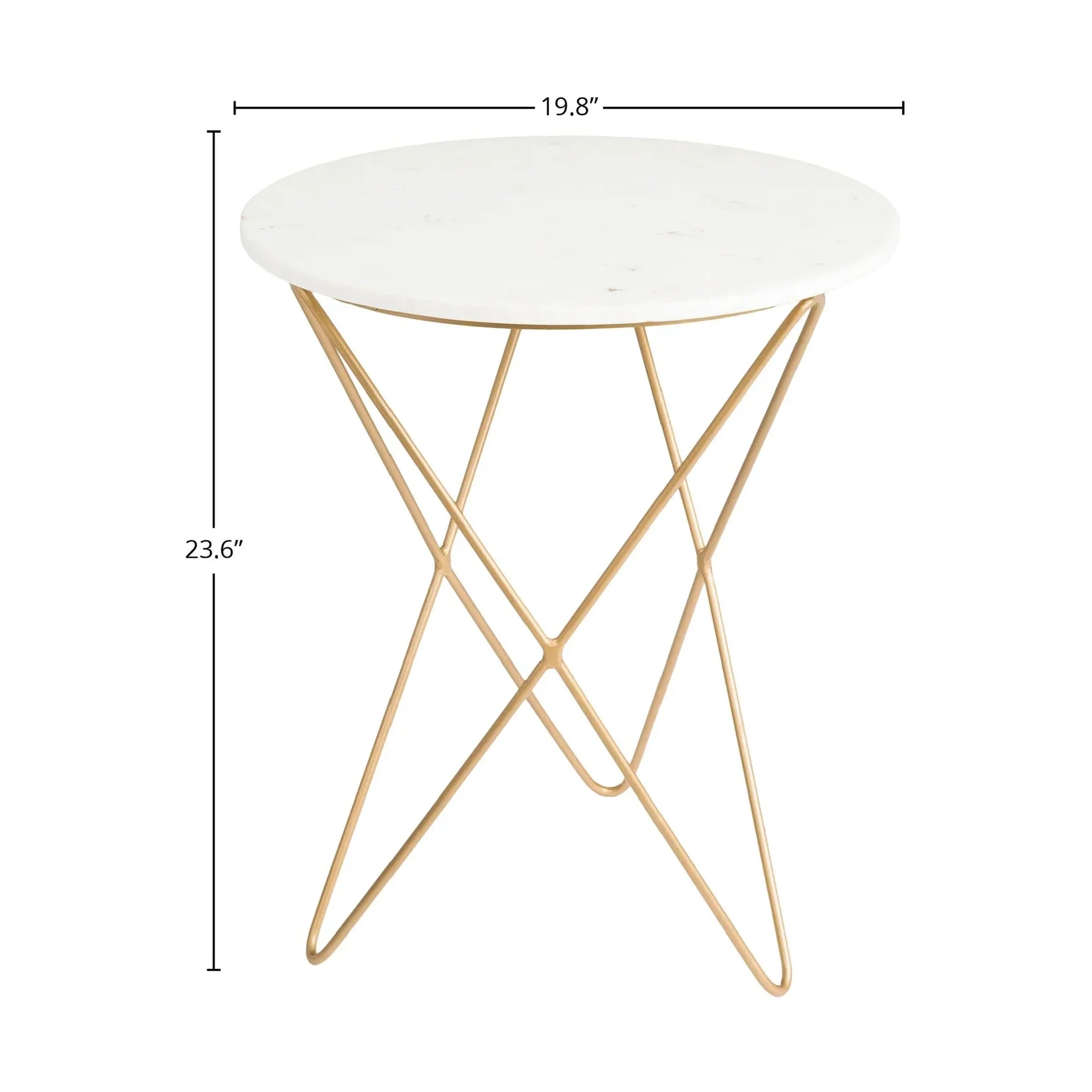 Grainhouse Wind & Fire Marble Side Table - White - Image 3