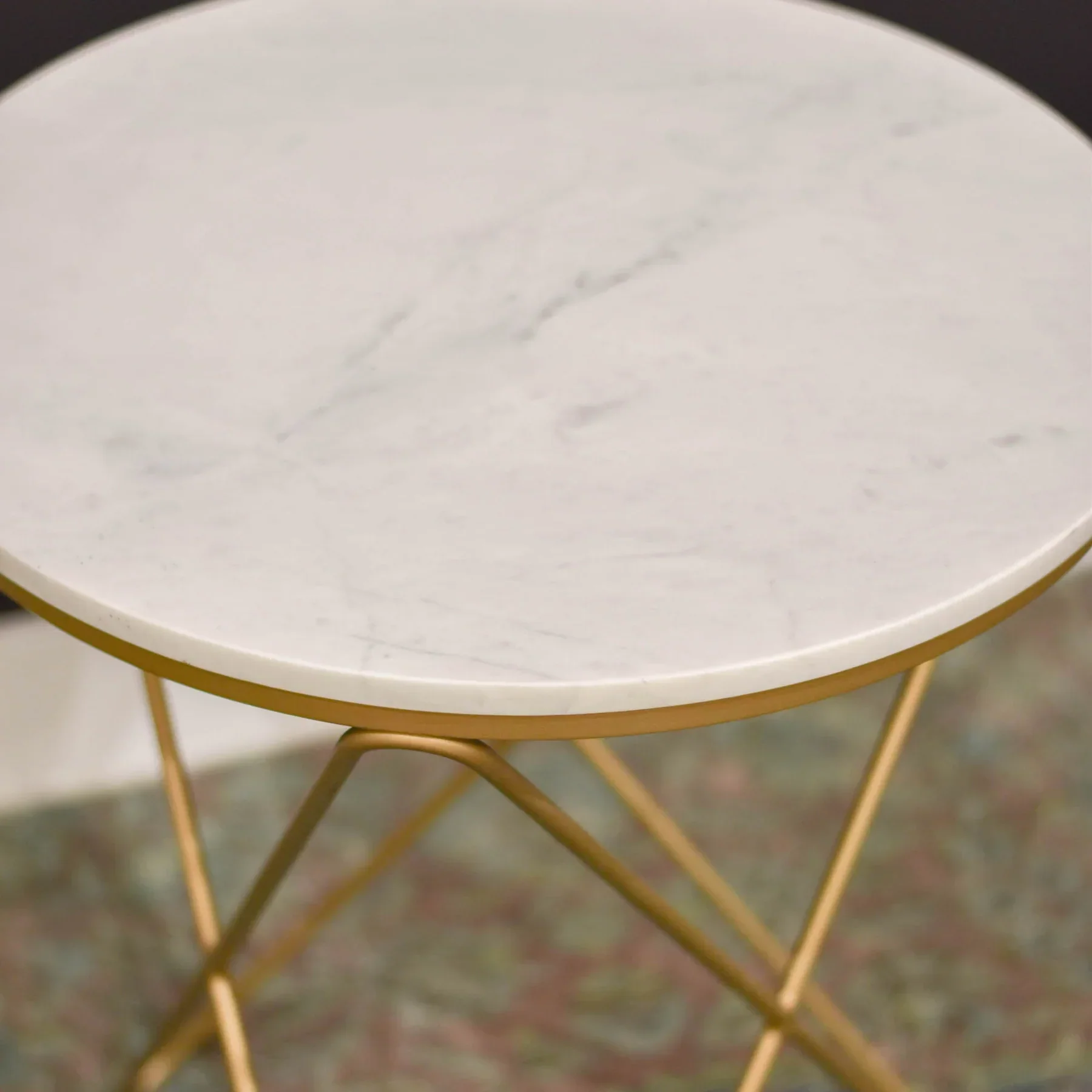 Grainhouse Wind & Fire Marble Side Table - White - Image 4