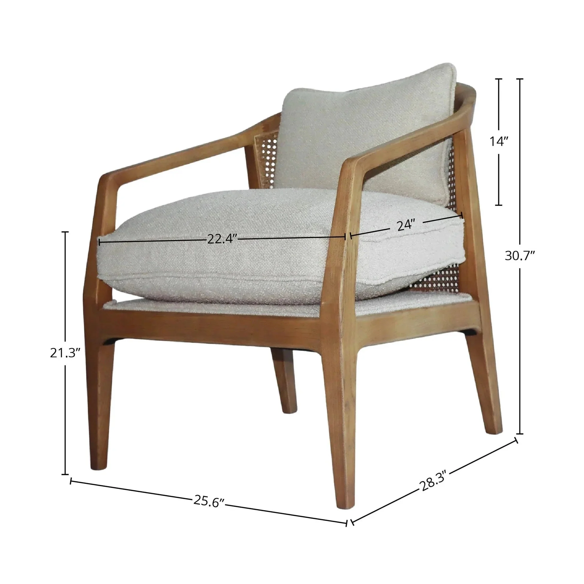 Gravora Club Chair - Sand Boucle - Image 4