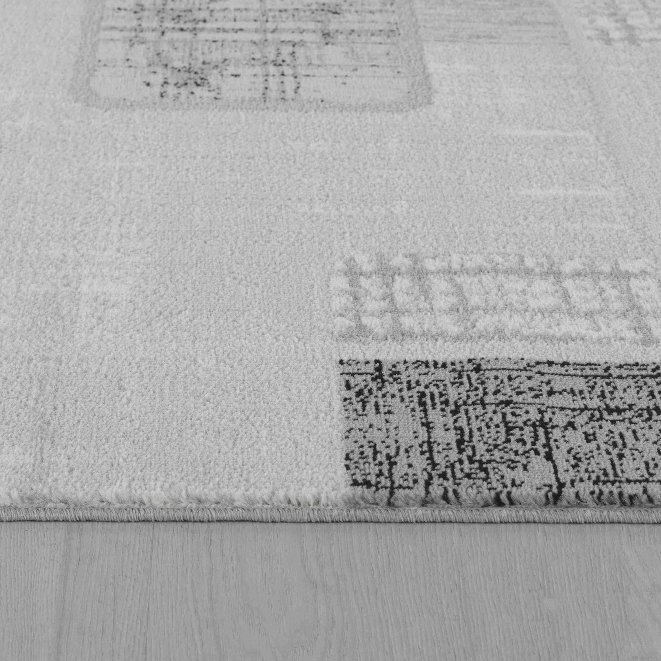 Hamilton Faded Grey Medallion Vintage Rug - Image 4