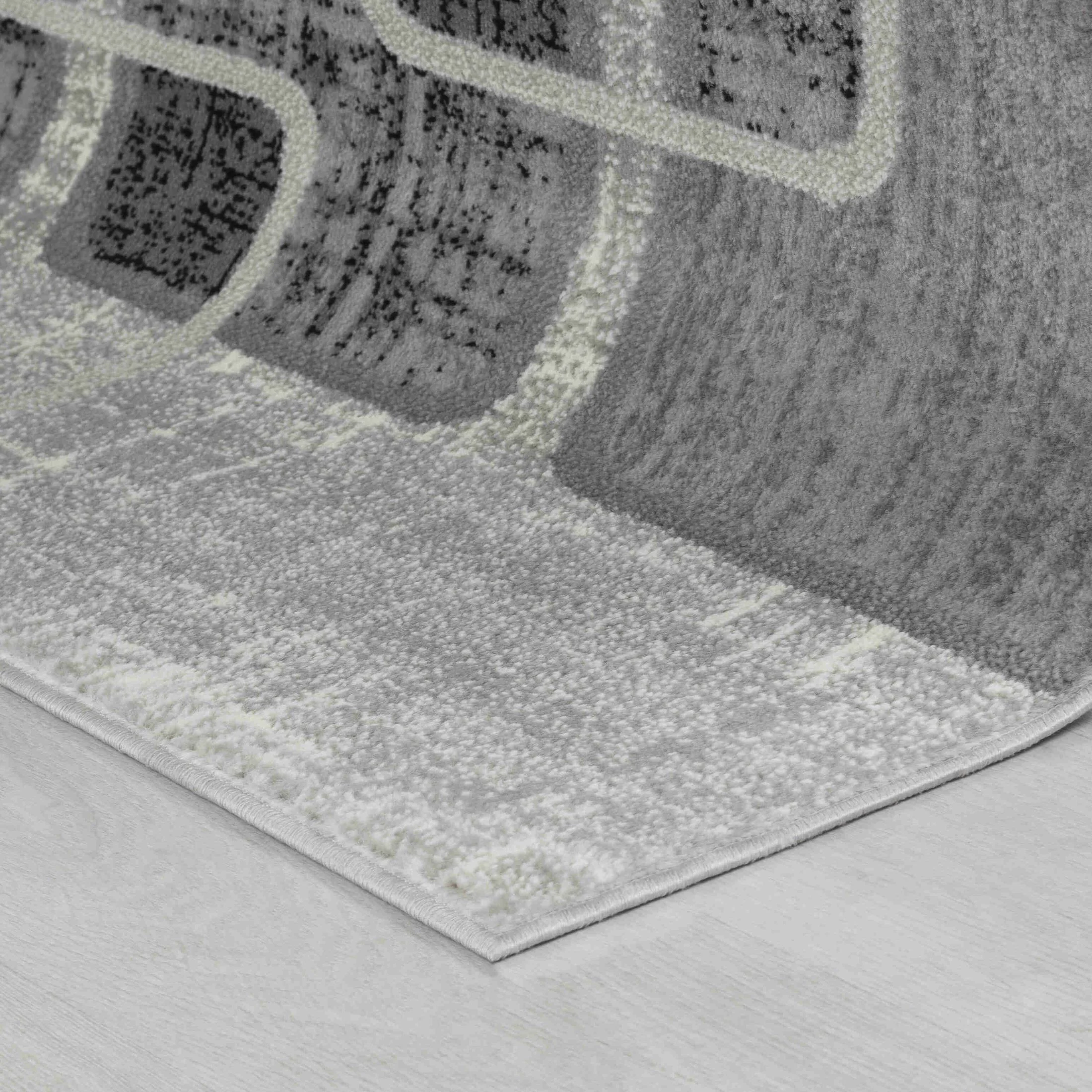 Hamilton Faded Grey Medallion Vintage Rug - Image 6