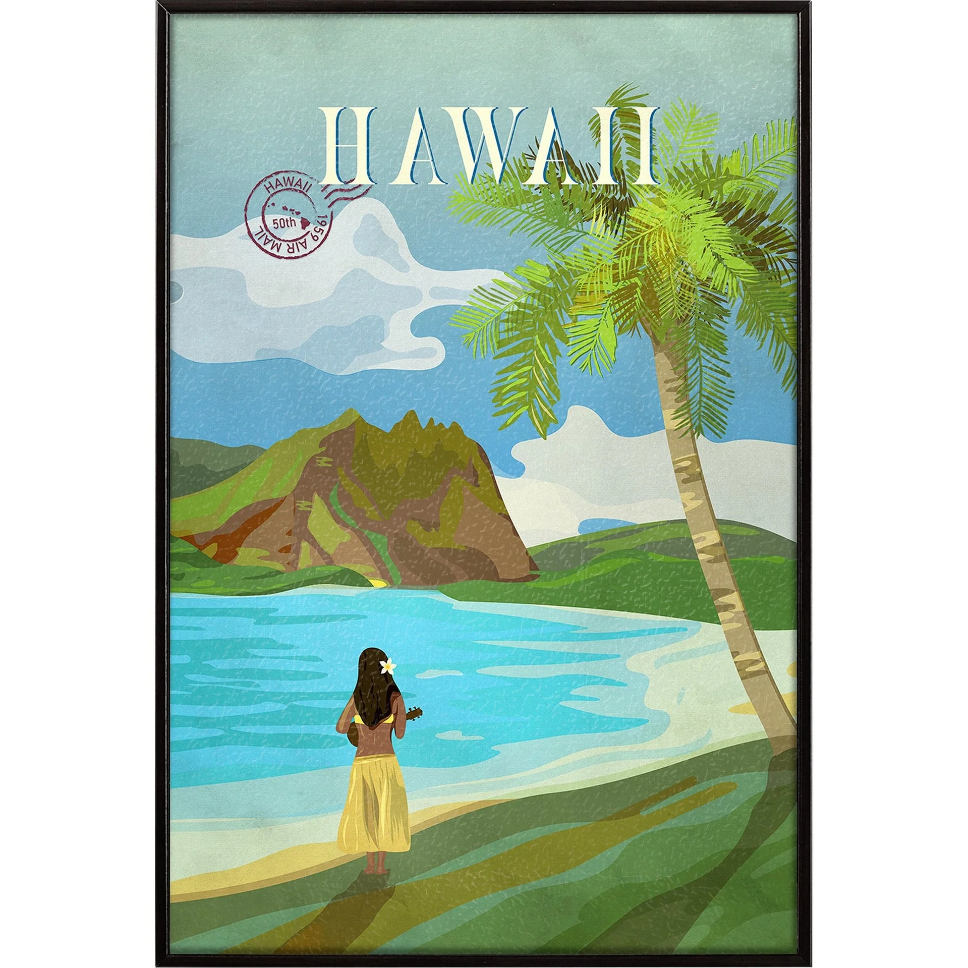 Hawaii Go USA by Mercana Studio Decograph Framed Art Print