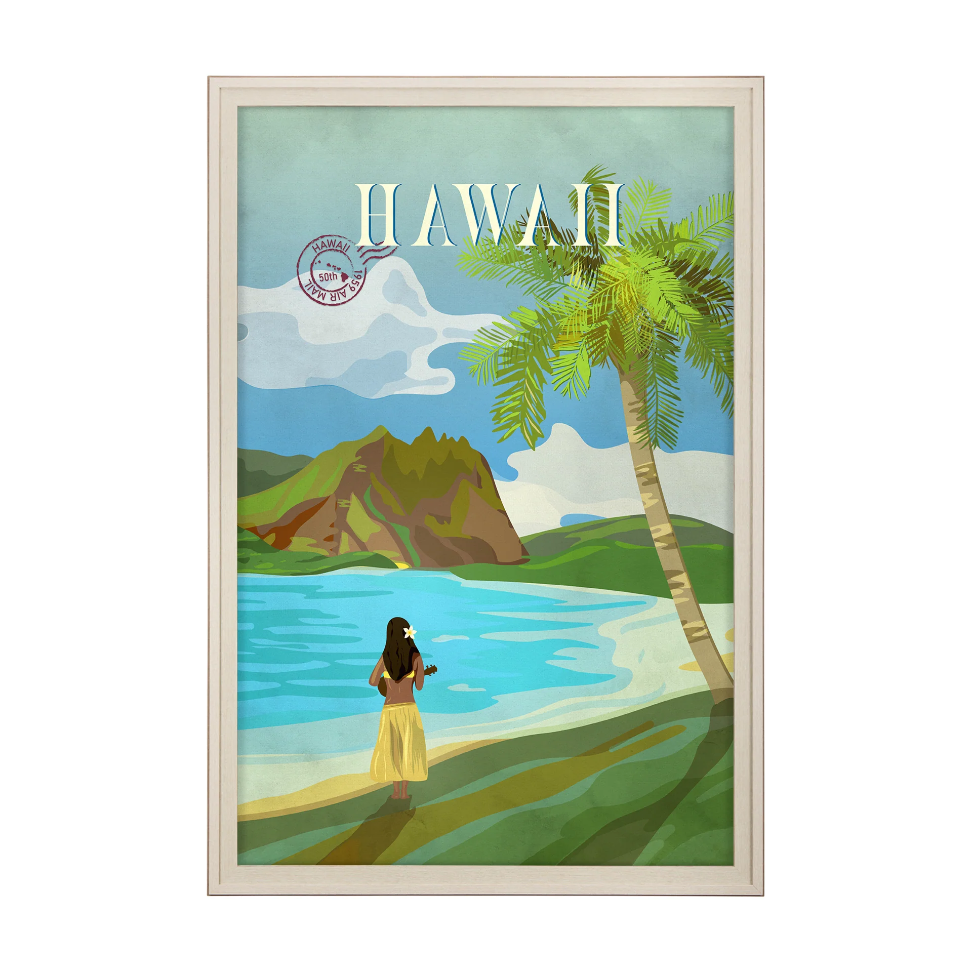 Hawaii Go USA by Mercana Studio Decograph Framed Art Print - Image 19