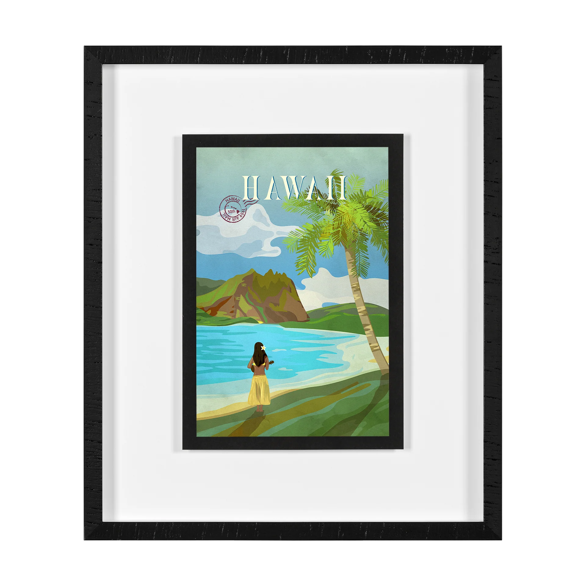 Hawaii Go USA by Mercana Studio Decograph Framed Art Print - Image 6