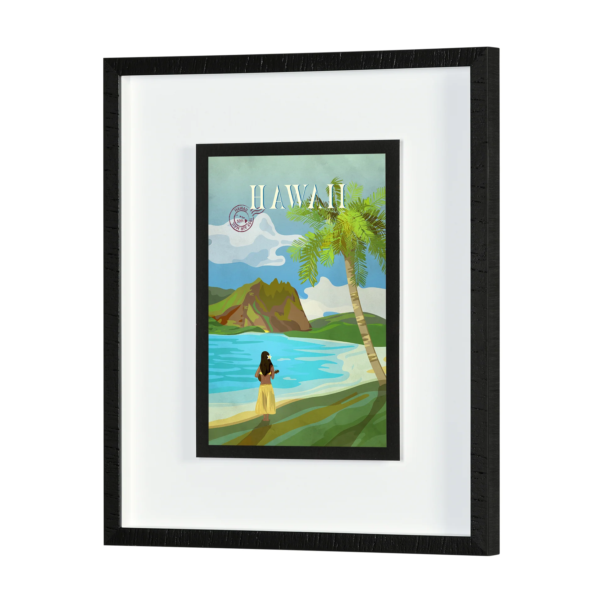 Hawaii Go USA by Mercana Studio Decograph Framed Art Print - Image 7