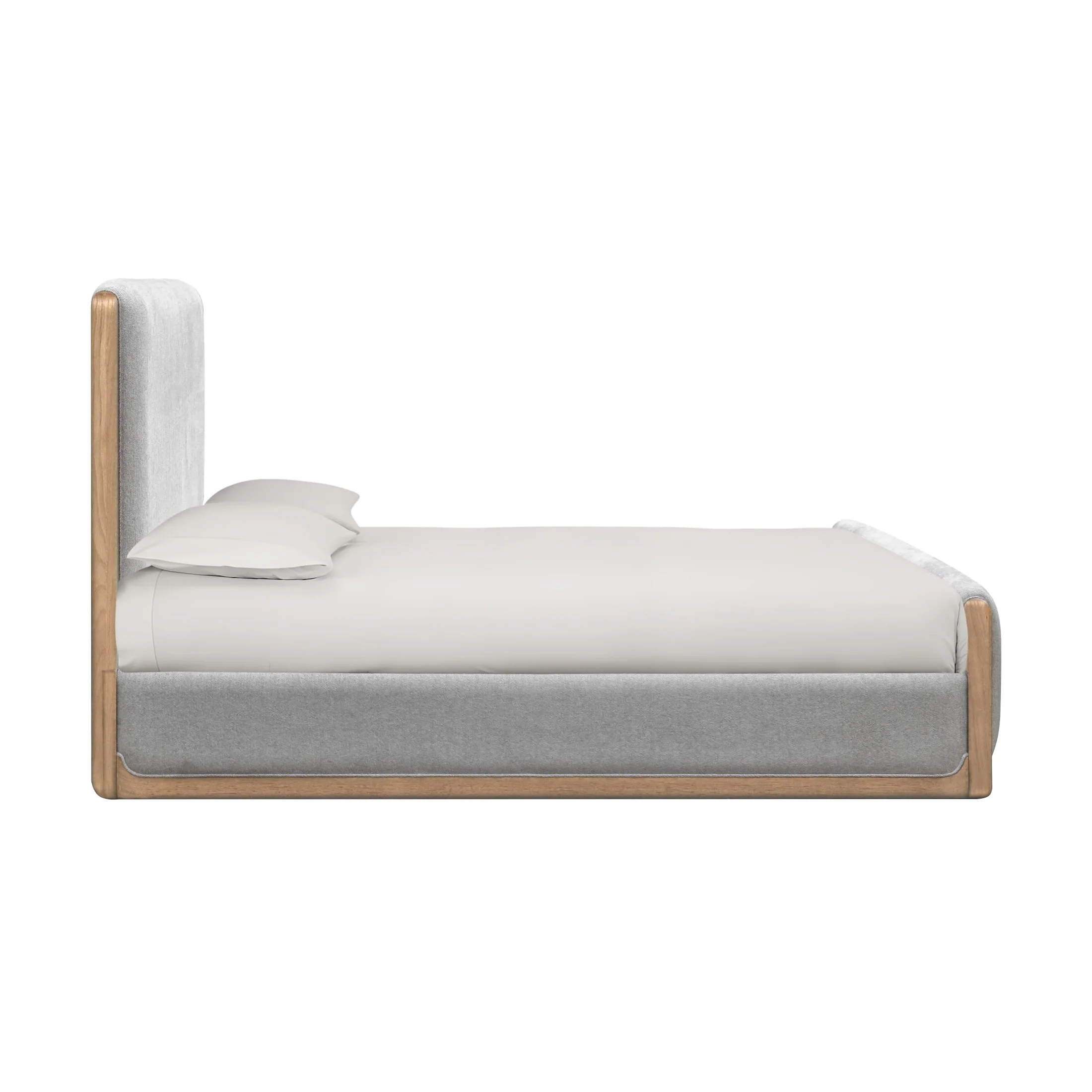 Hollis Upholstered Panel Bed – Cabin Glow - Image 2
