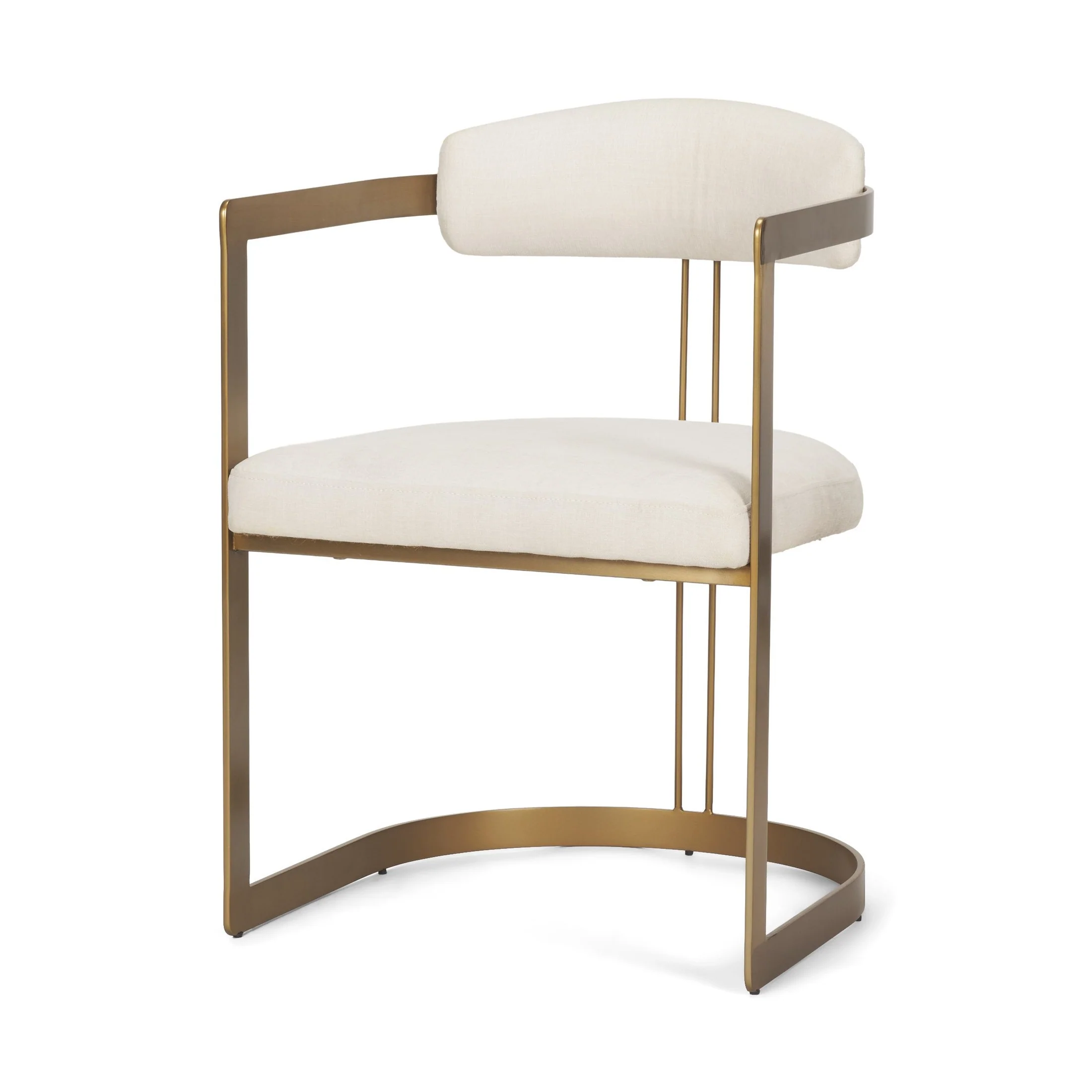 Hollyfield Cream Fabric Dining Chair - Image 3