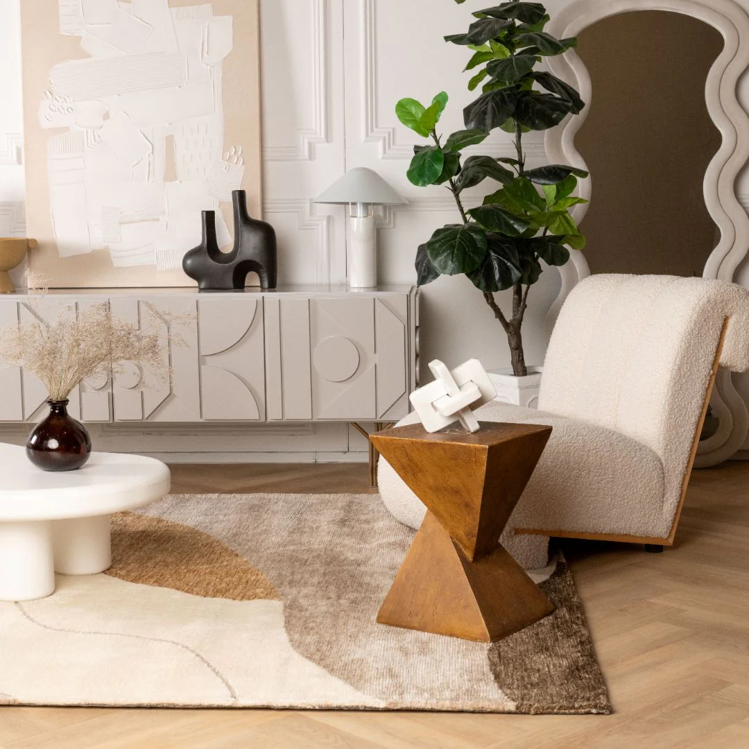 Beige Soft Texture Area Rug - Image 3