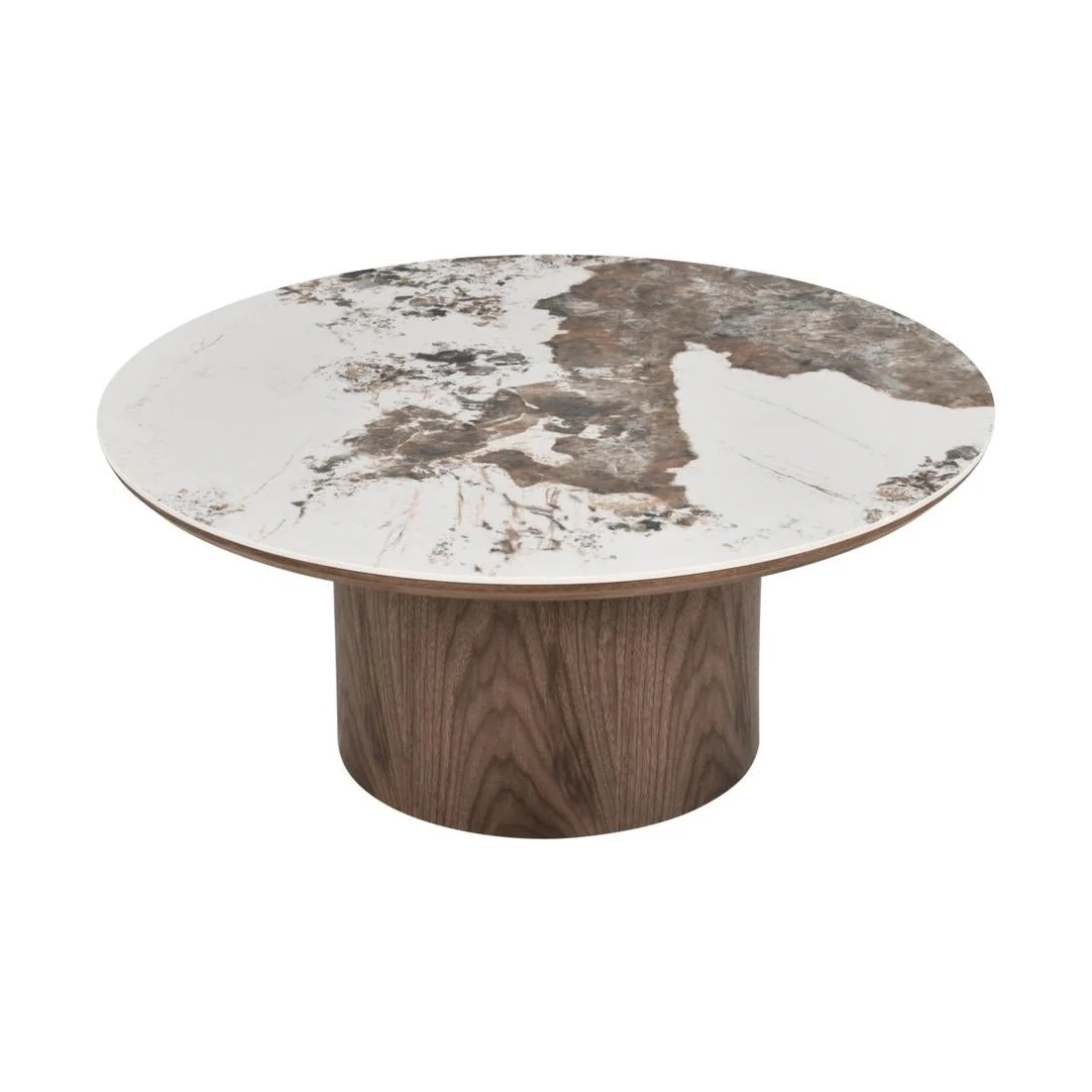 Jarnith Round Coffee Table with Ceramic Top