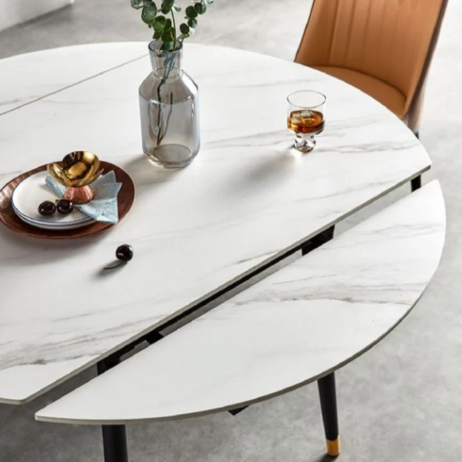 Jess 2.0 Round Extendable Dining Table - White - Image 13