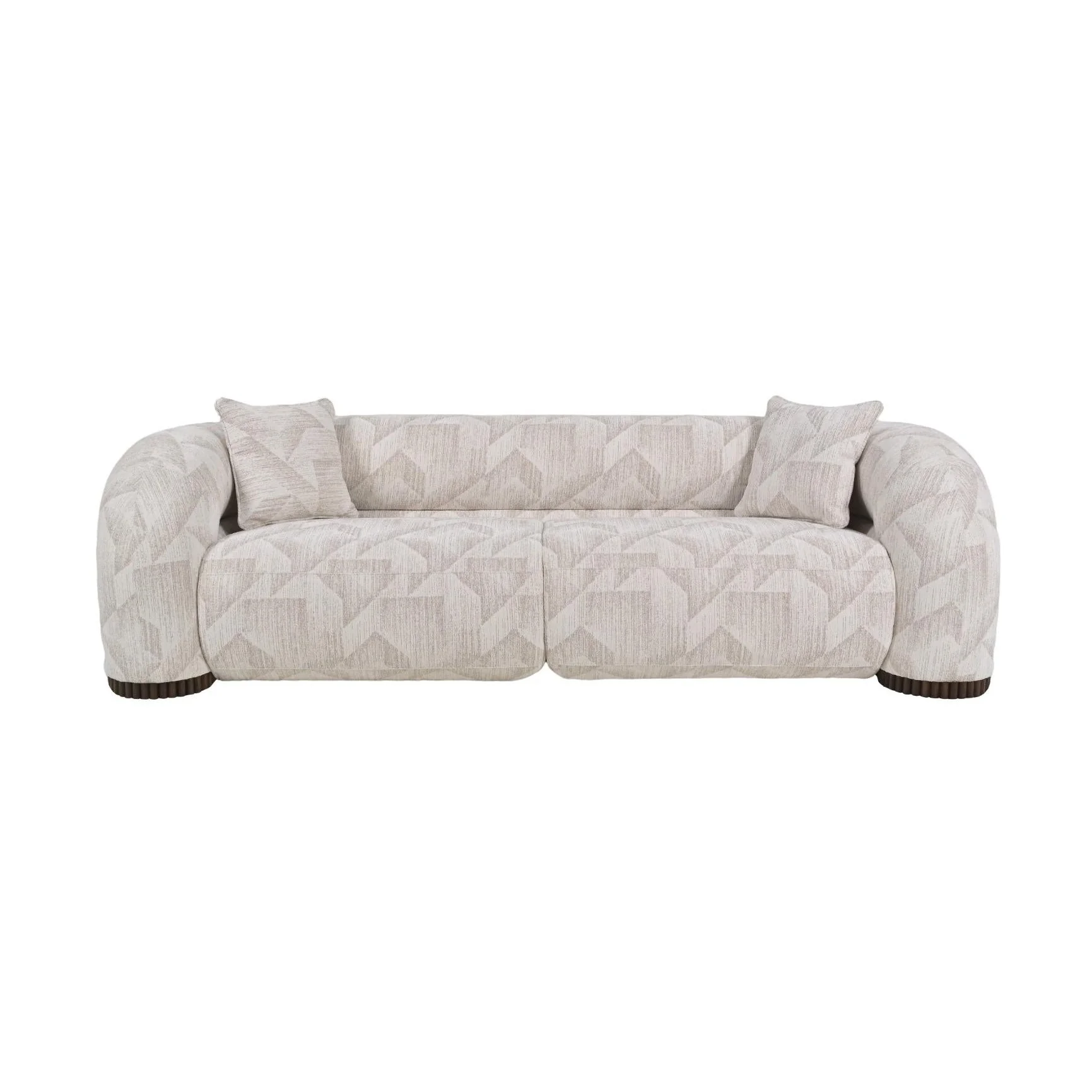 Jovie Upholstered Sofa with Accent Pillows