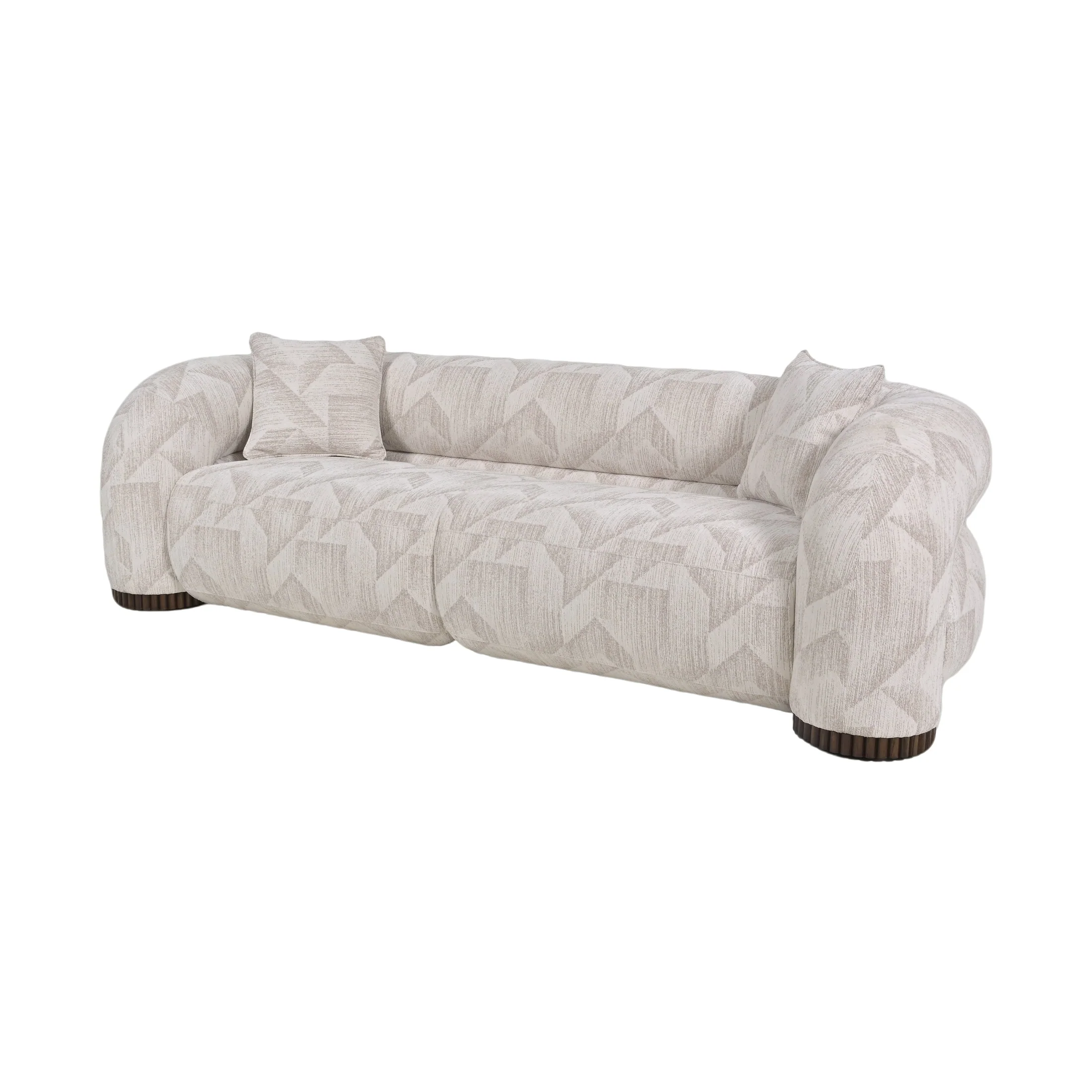 Jovie Upholstered Sofa with Accent Pillows - Image 2