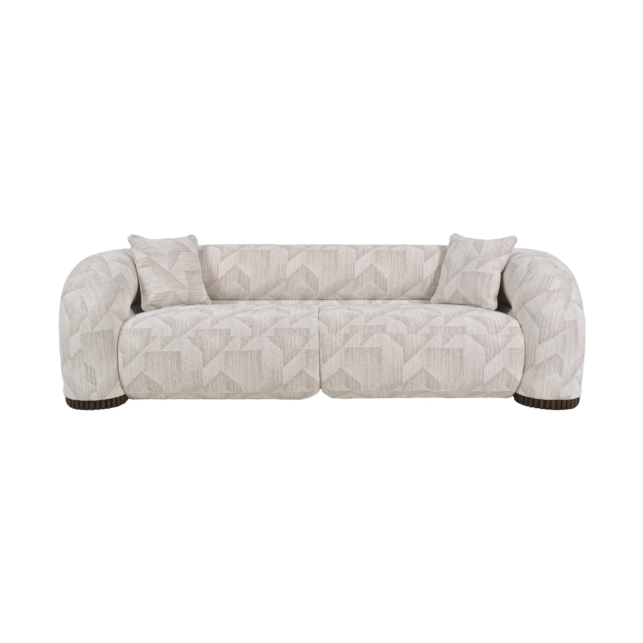 Jovie Upholstered Sofa with Accent Pillows - Image 6