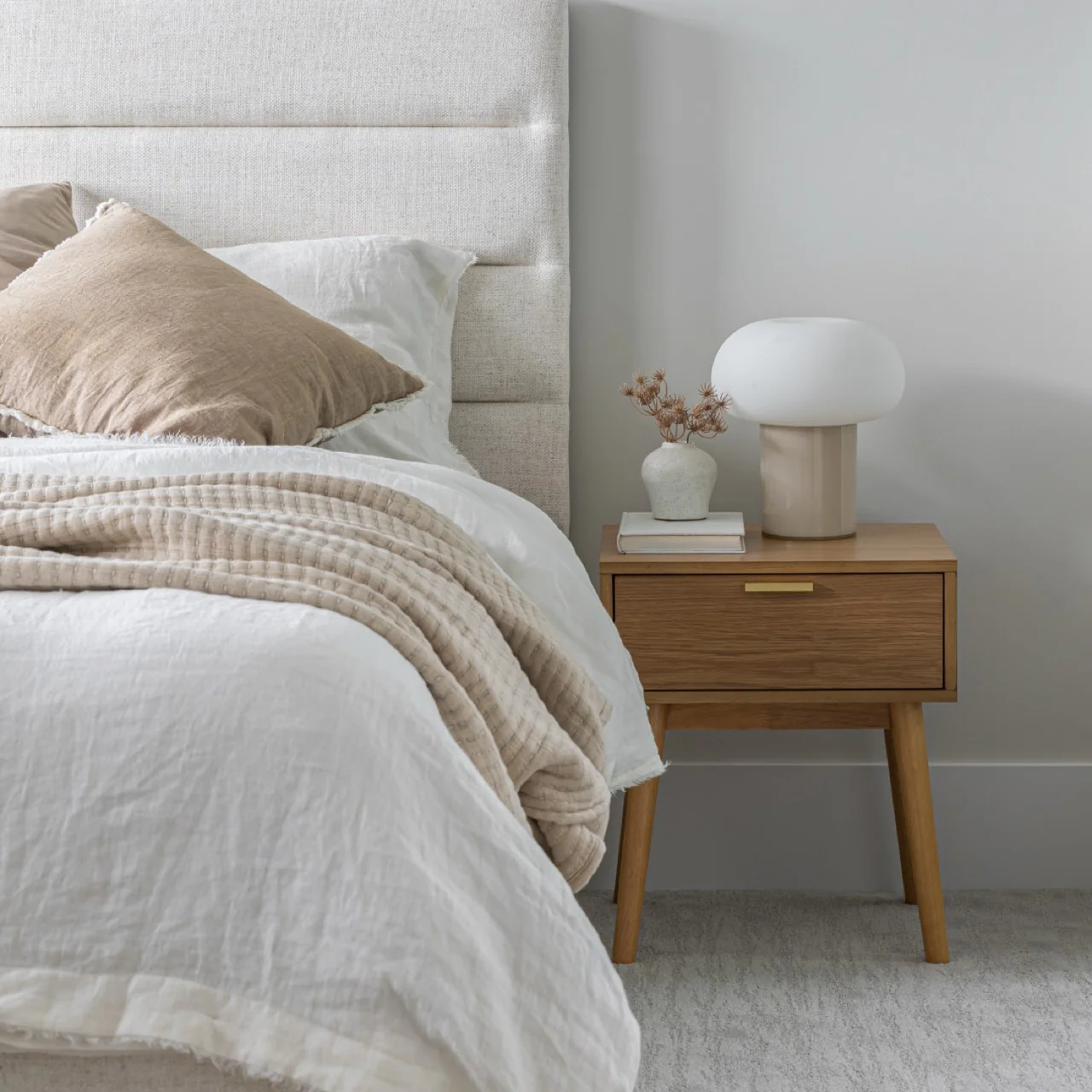 Justin Double Storage Bed Tall - Cream - Image 11