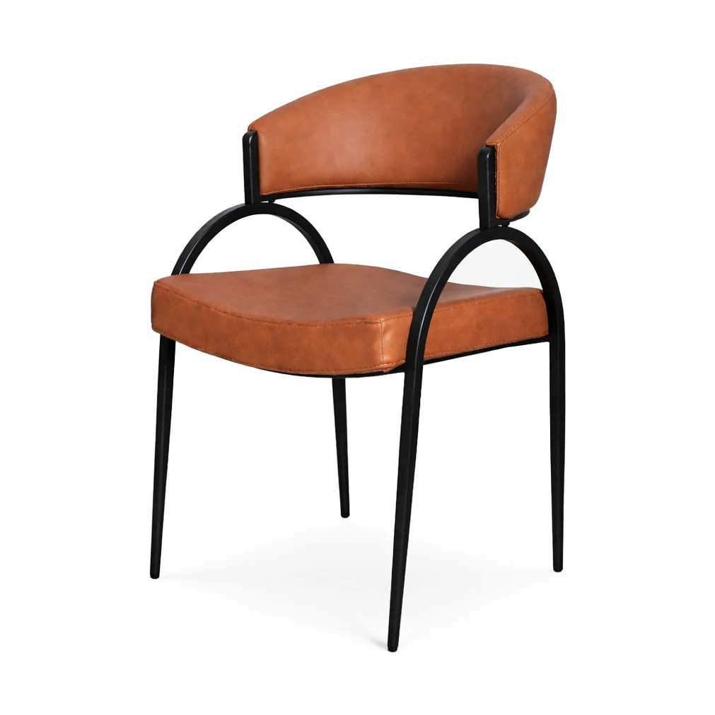 Kara Dining Chair - Cognac - Image 3