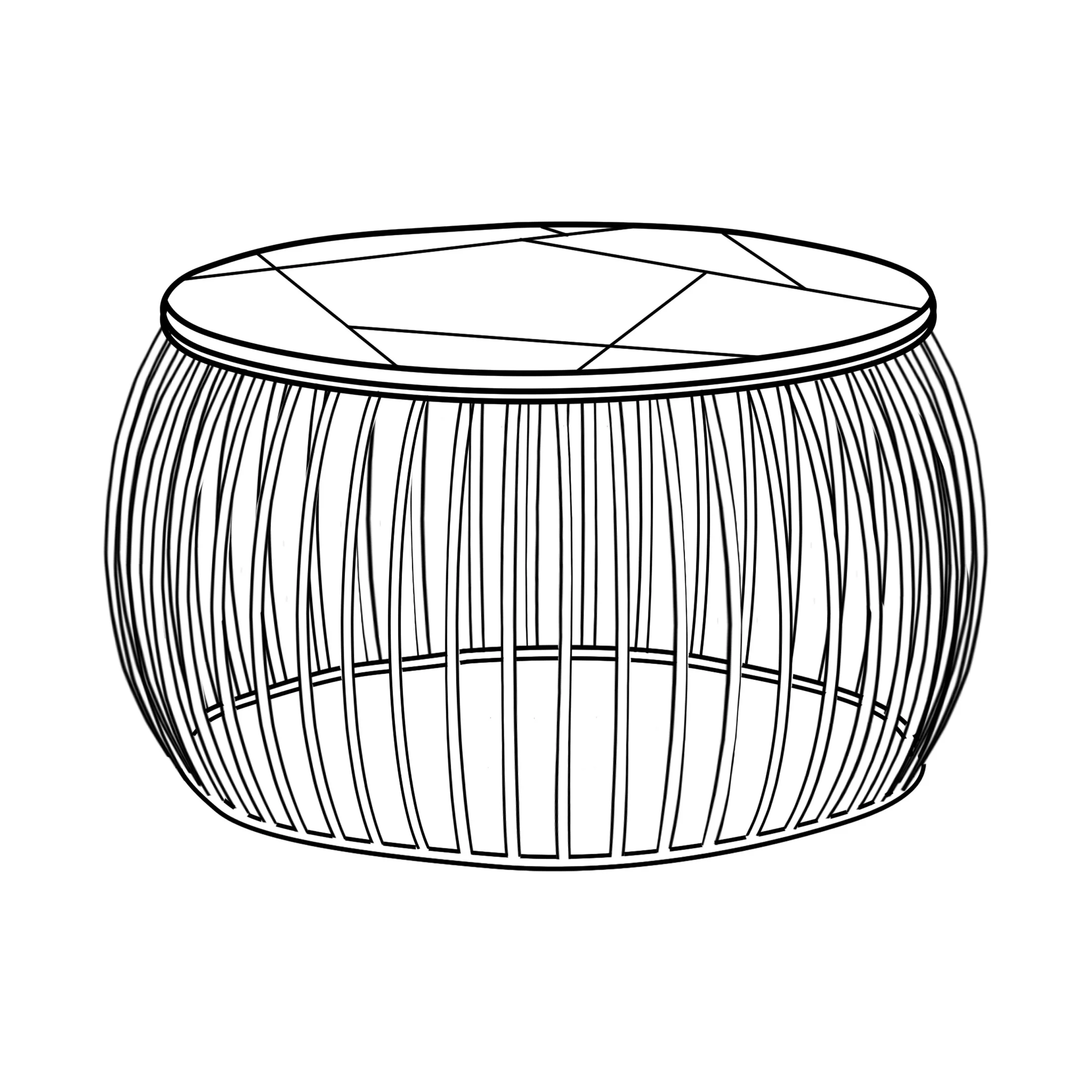 Katya Gold Round Marble Coffee Table Wire Metal Base - Image 5