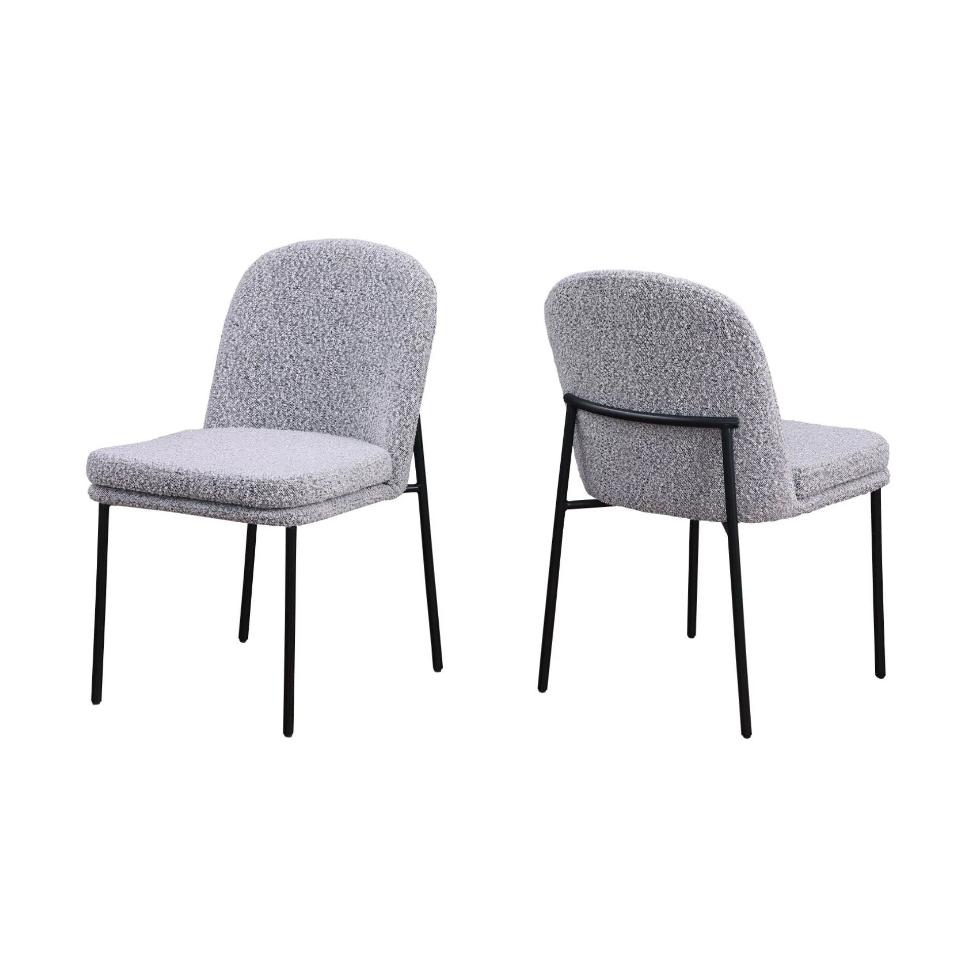 Kendra Boucle Dining Chair - Grey - Image 10