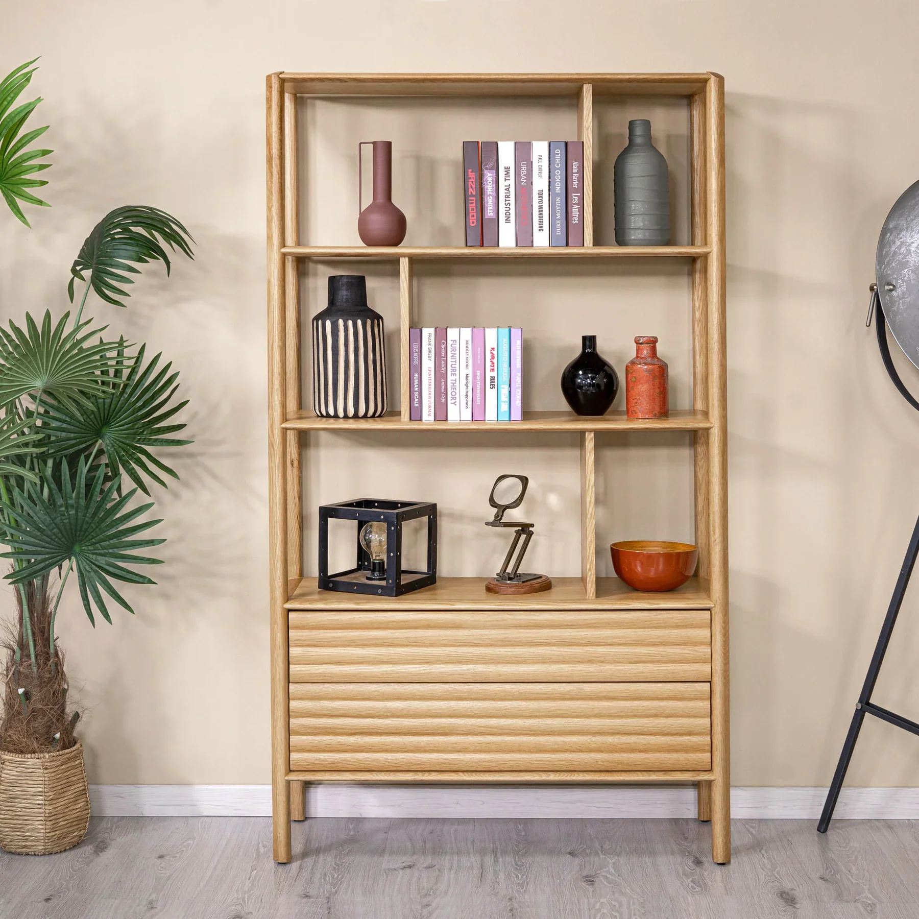Kevara Bookcase - Light Oak - Image 2