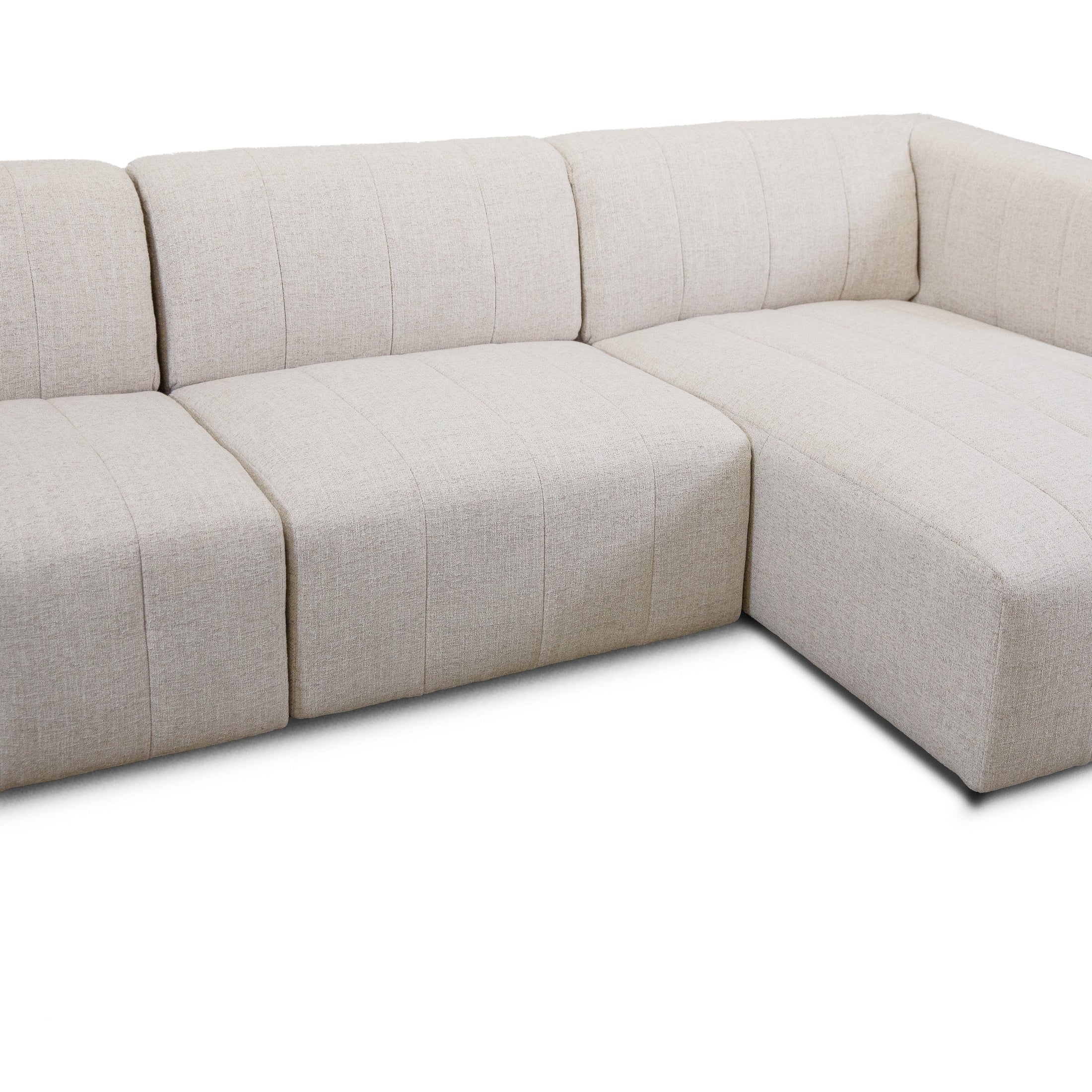 Lauriston Premium Fabric 3 PCs Sectional - Monique Beige - Image 14