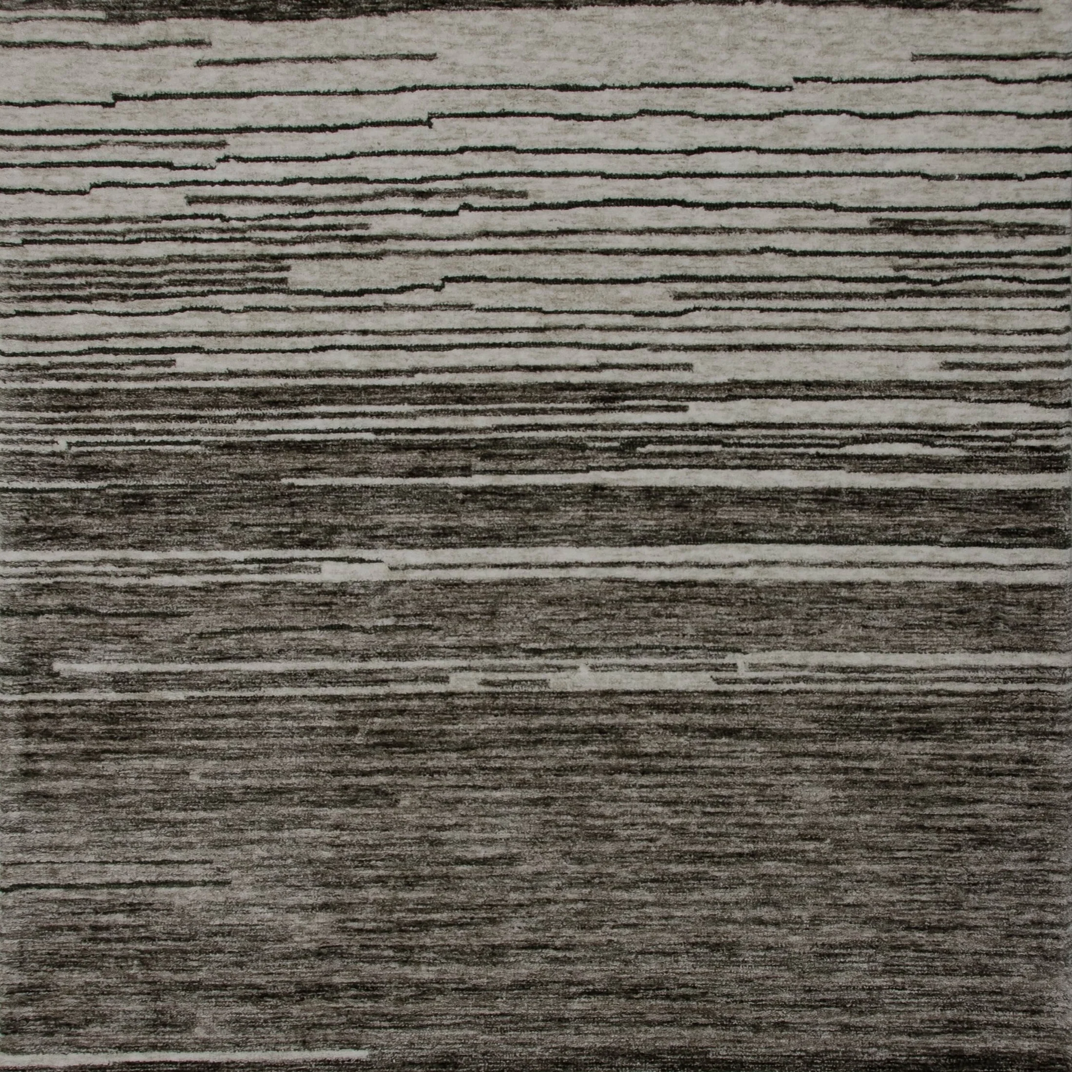 Leela Grey Modern Brushstroke Patterned Rug - Image 10