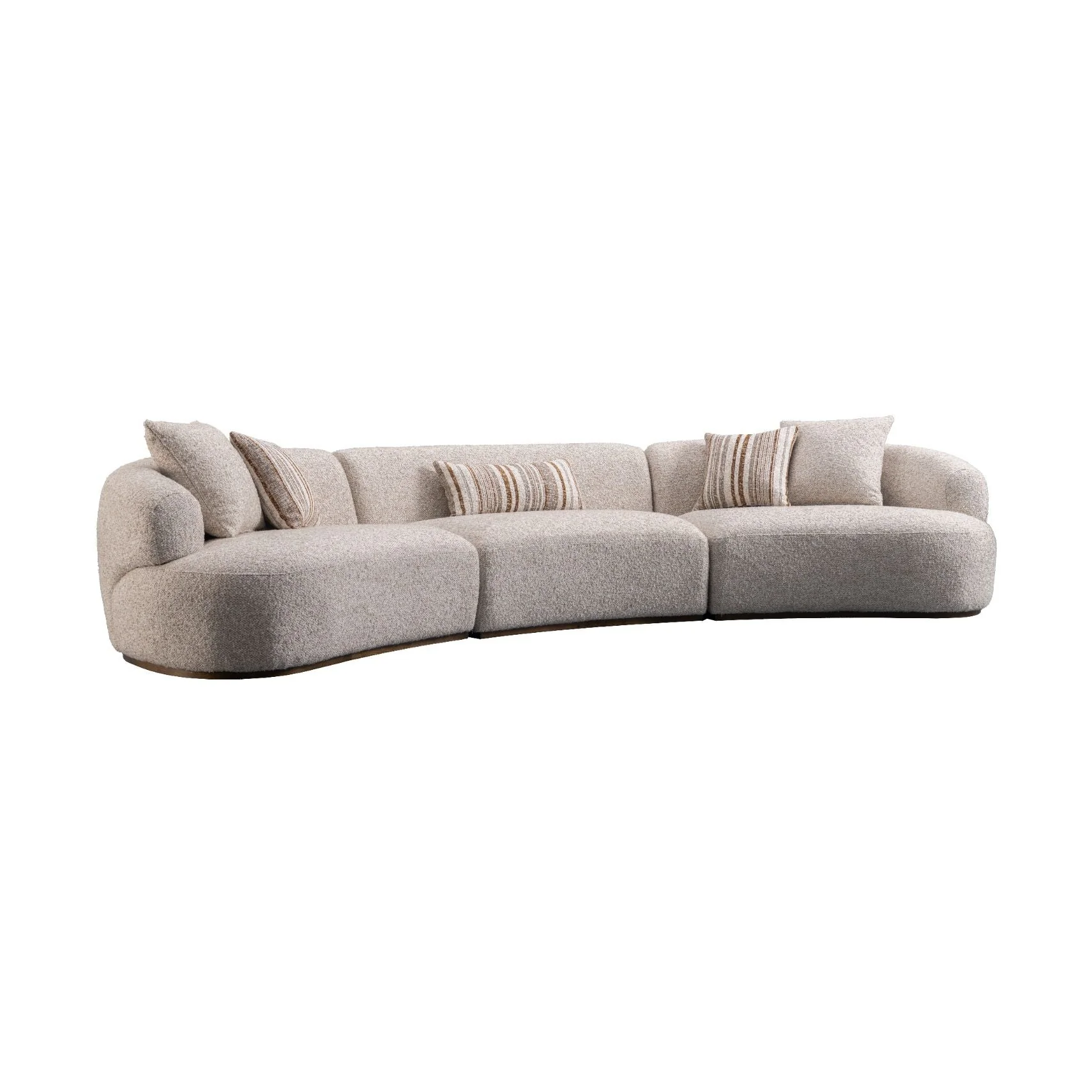 Leona 3-Piece Modular Curved Sofa - Image 3