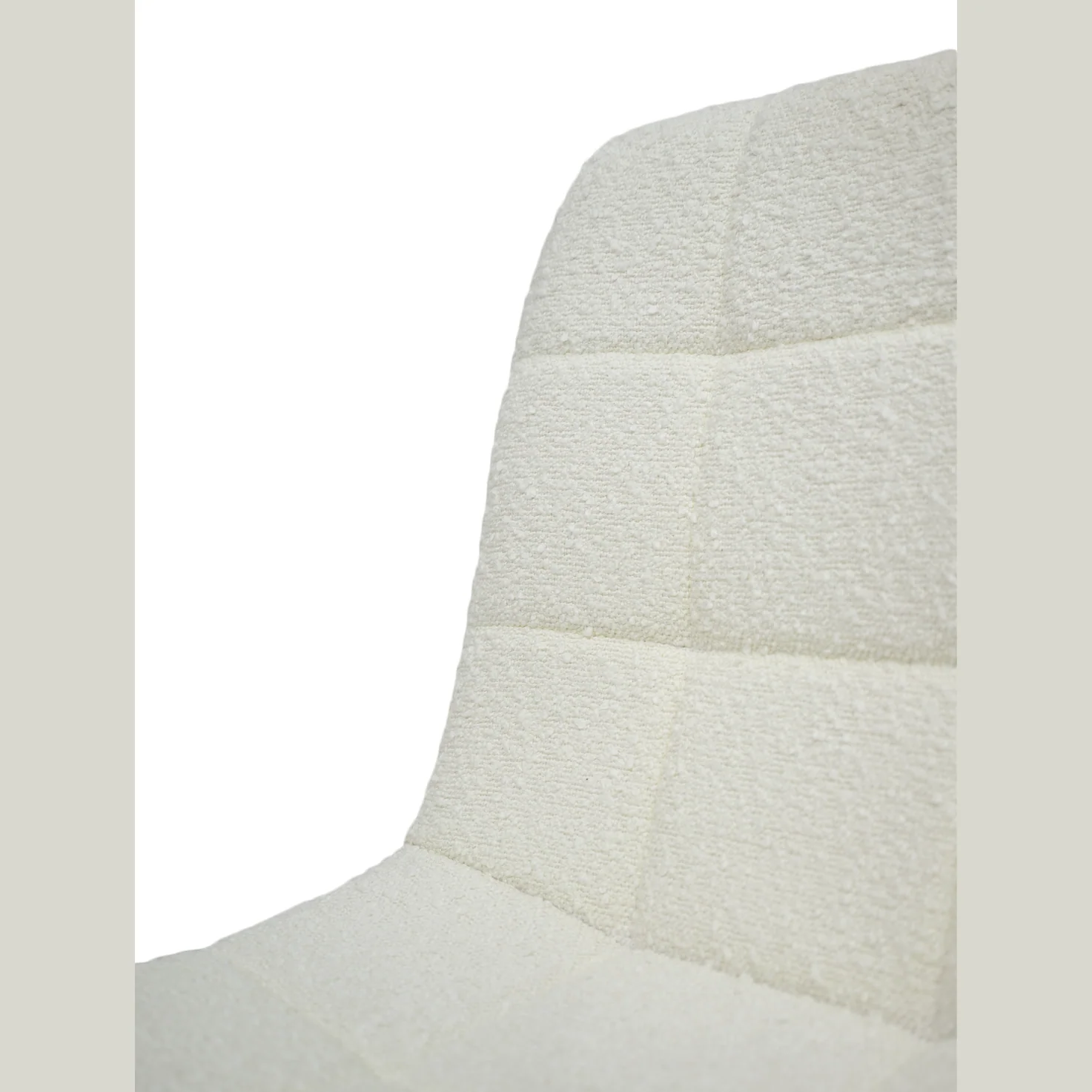 Lucas Fabric Dining Chair - Pearl Boucle - Image 11